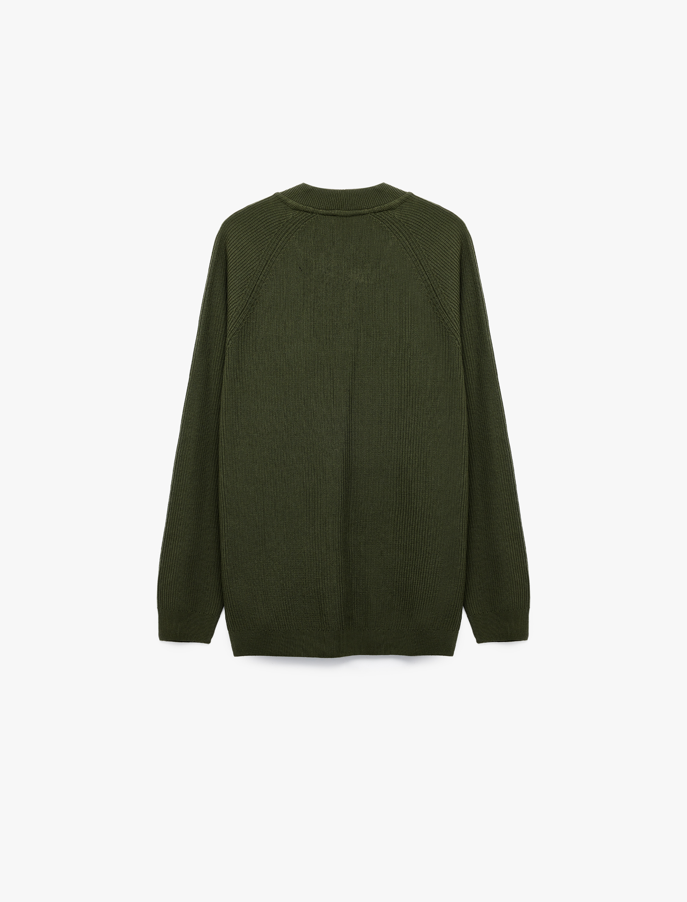  Regular Fit Düğmeli Uzun Kollu Henley Yaka Triko Kazak