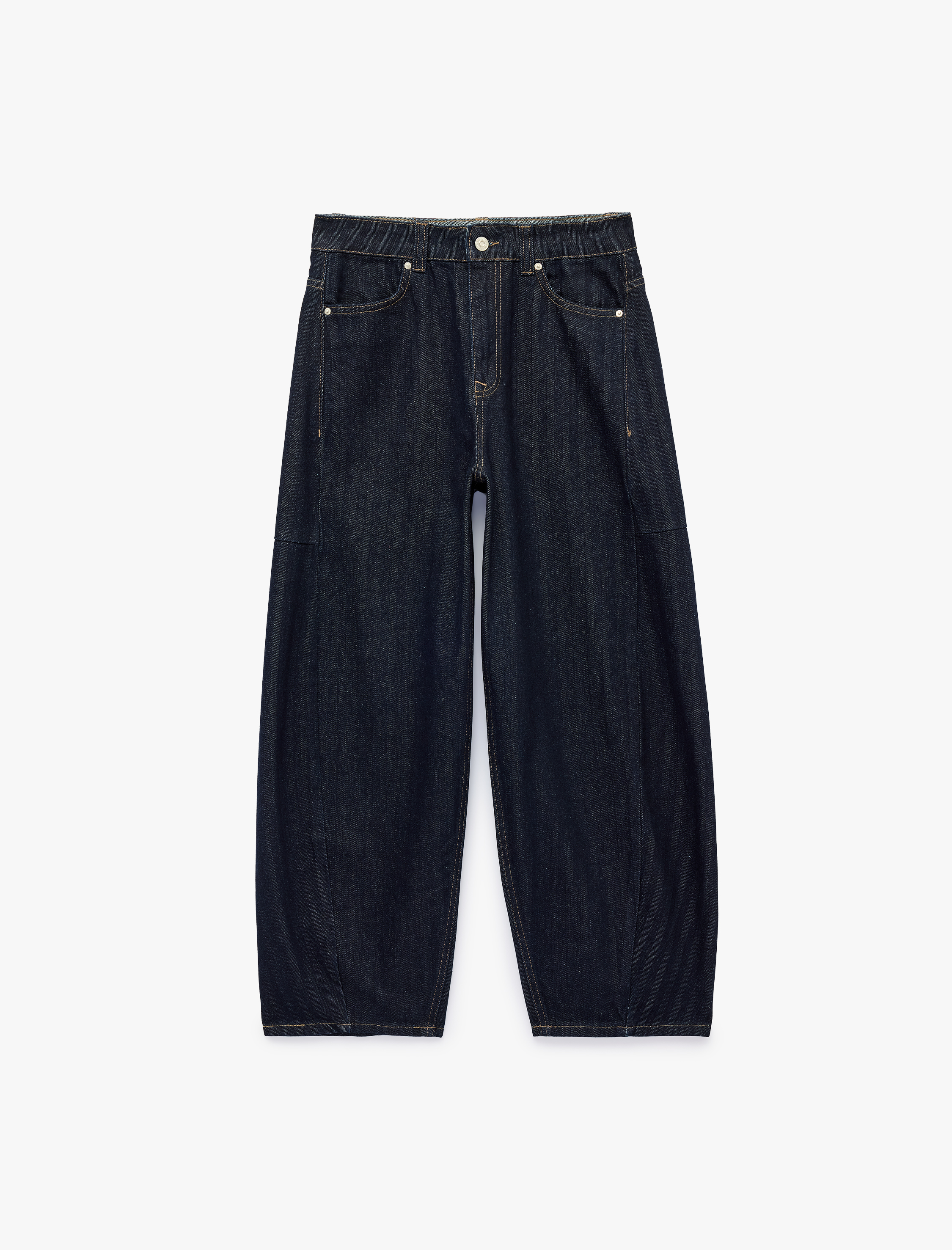 Koton Normal Bel Pamuklu Cepli Balon Fit Barrel Denim Pantolon - Barrel Jeans