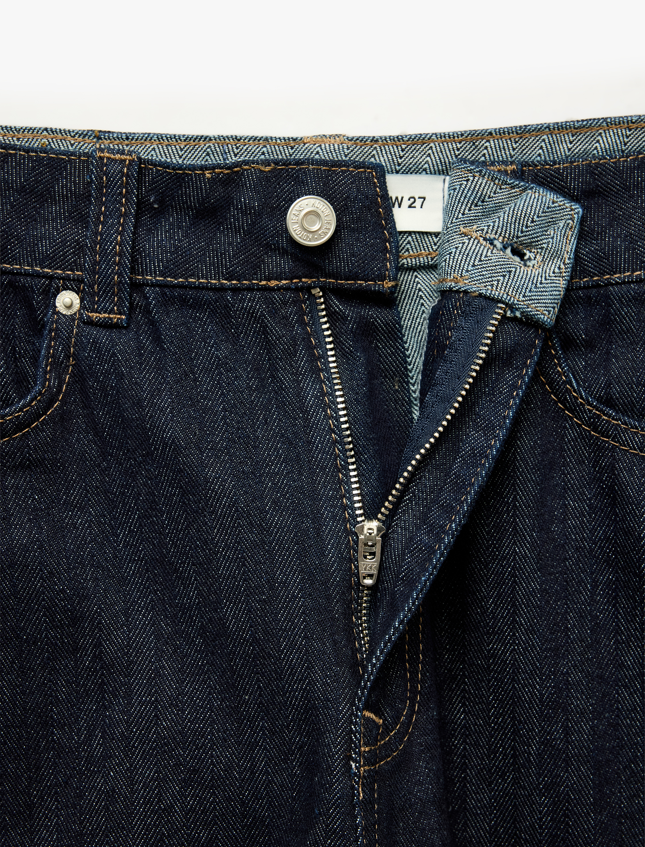 Koton Normal Bel Pamuklu Cepli Balon Fit Barrel Denim Pantolon - Barrel Jeans görsel 4