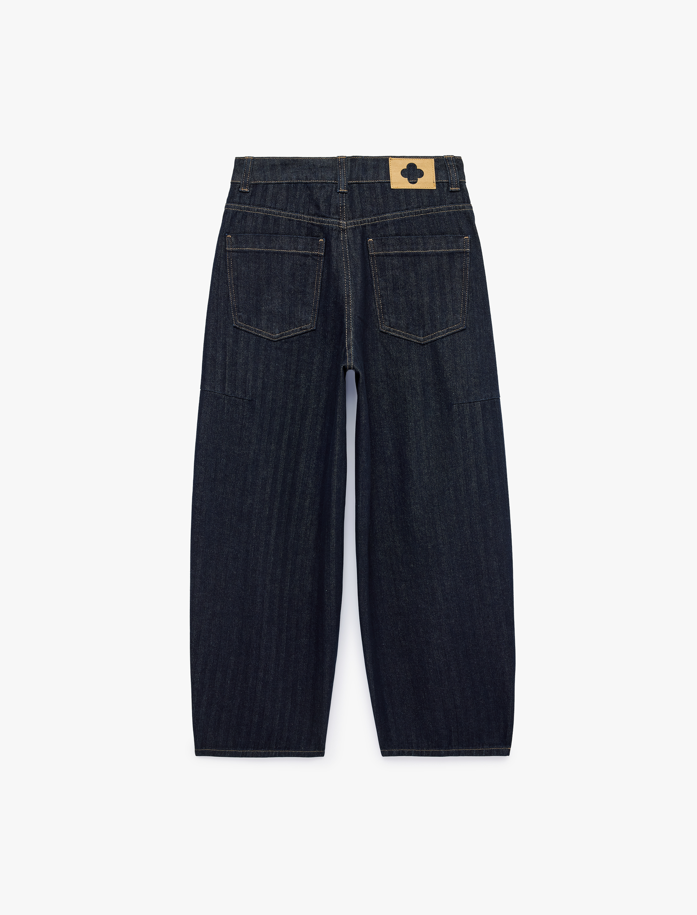 Koton Normal Bel Pamuklu Cepli Balon Fit Barrel Denim Pantolon - Barrel Jeans görsel 2