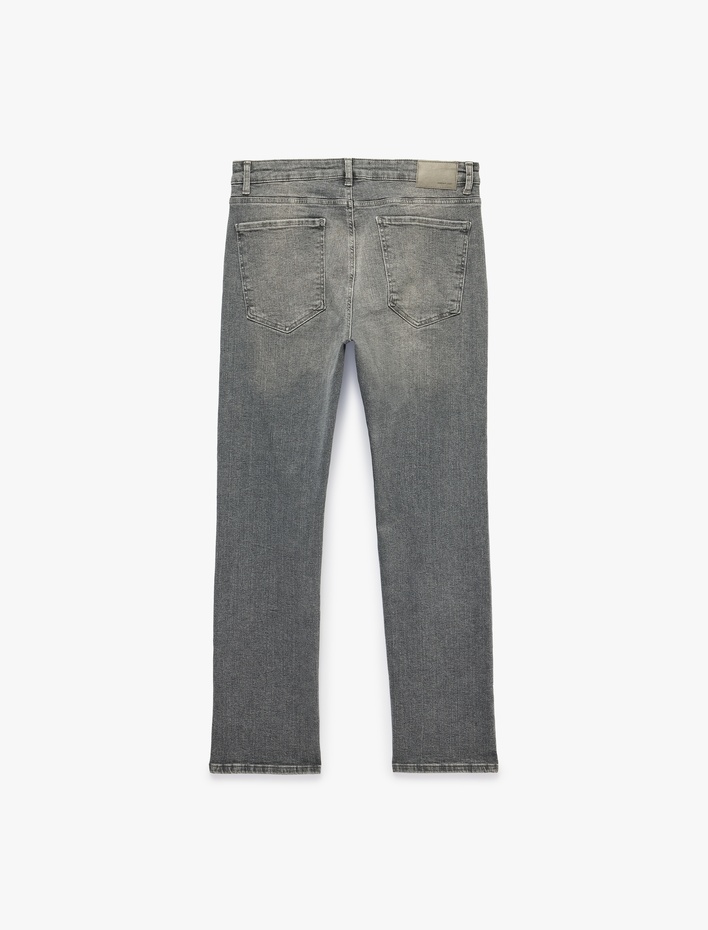  5 Cepli Normal Bel Pamuklu Straight Fit Jean Pantolon - Mark Jean