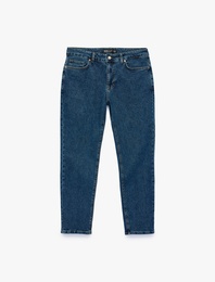 Pamuklu Normal Bel 5 Cepli Regular Tapered Jean Pantolon