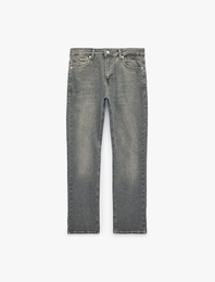 5 Cepli Normal Bel Pamuklu Straight Fit Jean Pantolon - Mark Jean