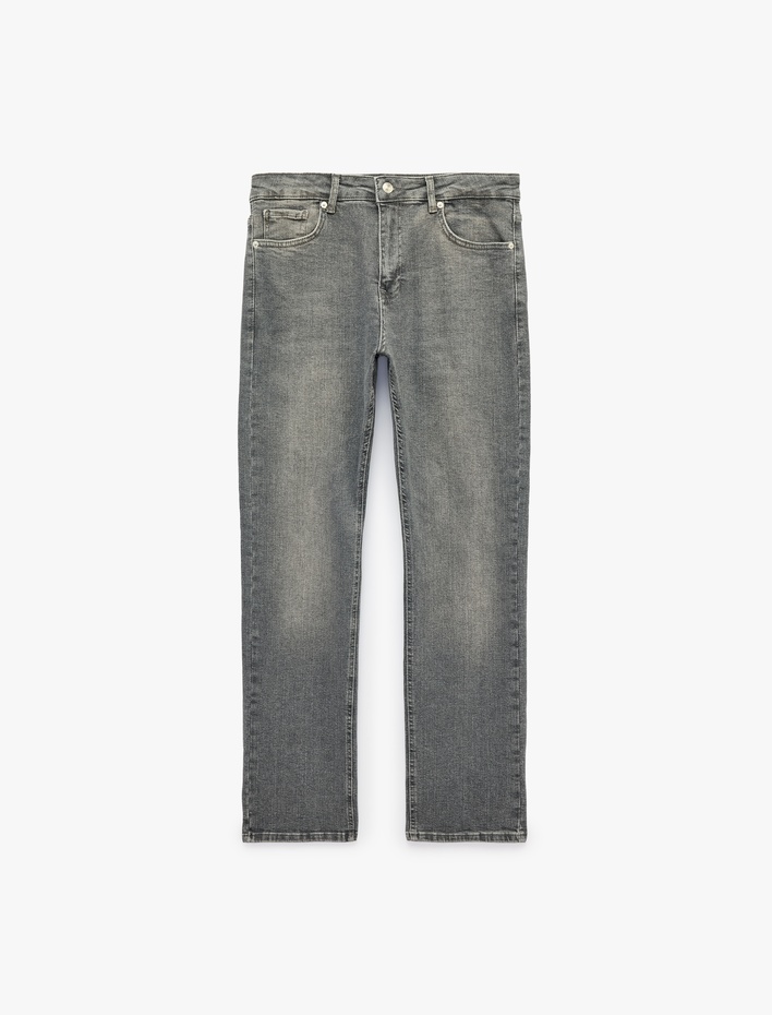  5 Cepli Normal Bel Pamuklu Straight Fit Jean Pantolon - Mark Jean