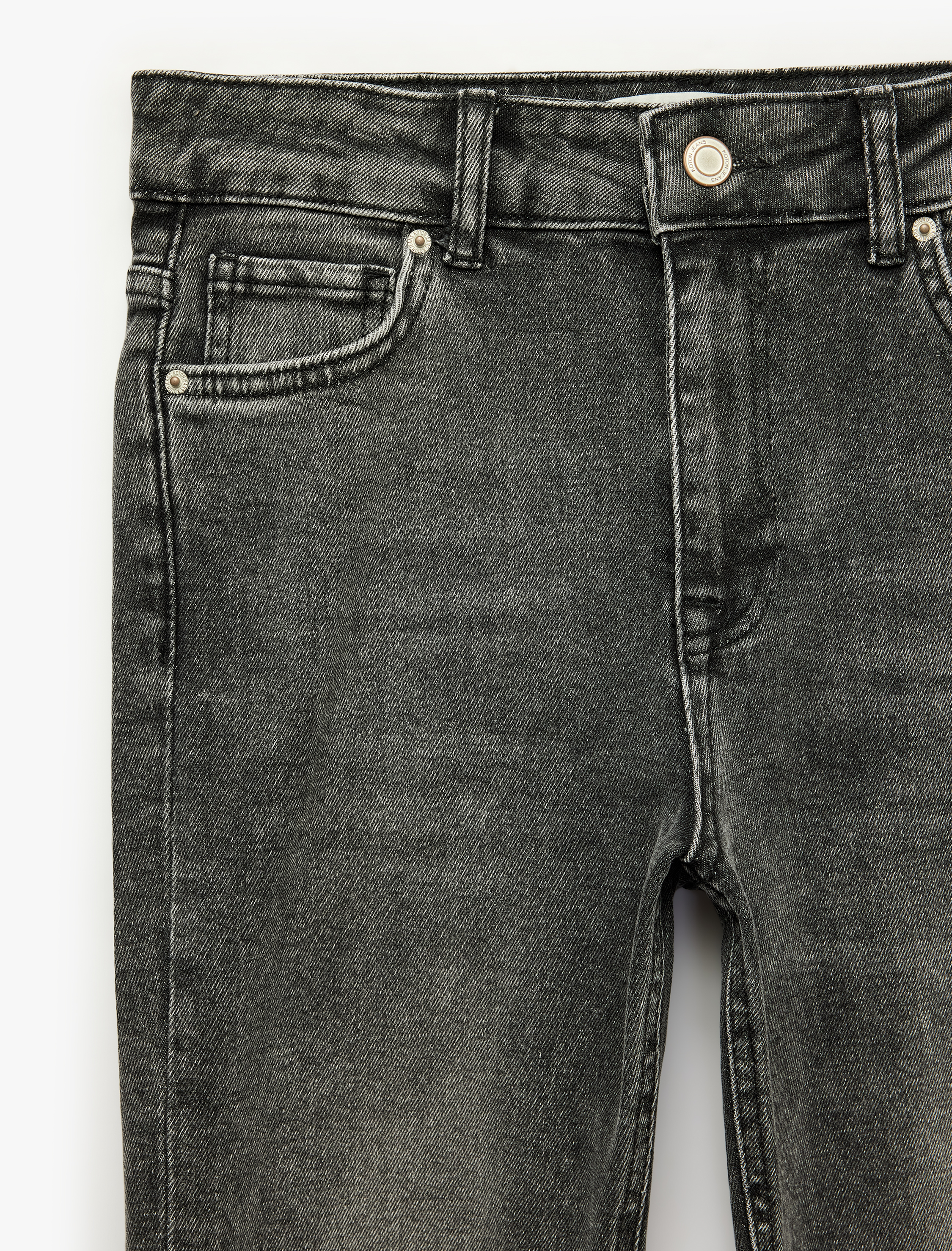 Koton Yüksek Bel Dar Kesim Pamuklu İspanyol Paça Denim Pantolon - Flare Jeans görsel 3