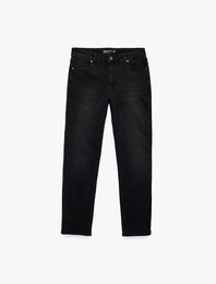 Pamuklu Normal Bel Cepli Slim Fit Jean Pantolon - Brad Jean