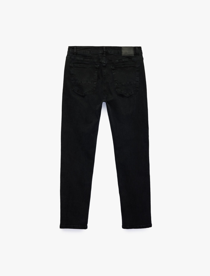  Pamuklu Normal Bel Cepli Slim Fit Jean Pantolon - Brad Jean