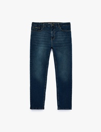 Normal Bel Cepli Pamuklu Tapered Fit Jean Pantolon - Joe Jean