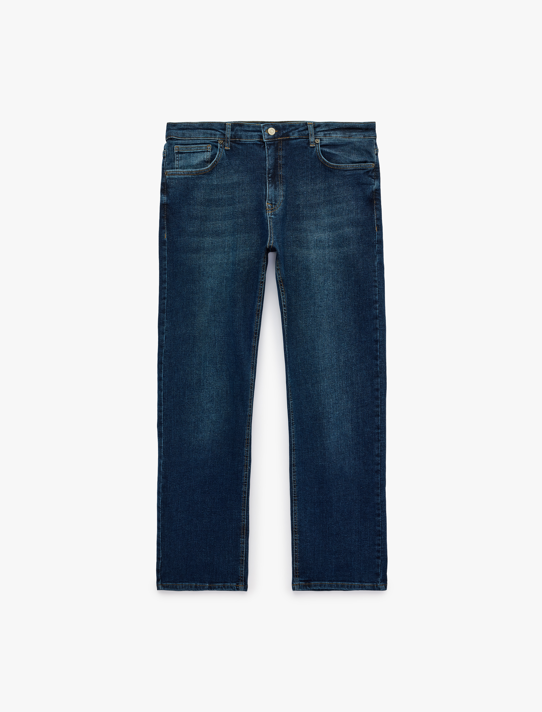 Koton Normal Bel Cepli Pamuklu Straight Fit Jean Pantolon - Mark Jean