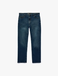 Normal Bel Pamuklu Cepli Slim Fit Jean Pantolon - Brad Jean