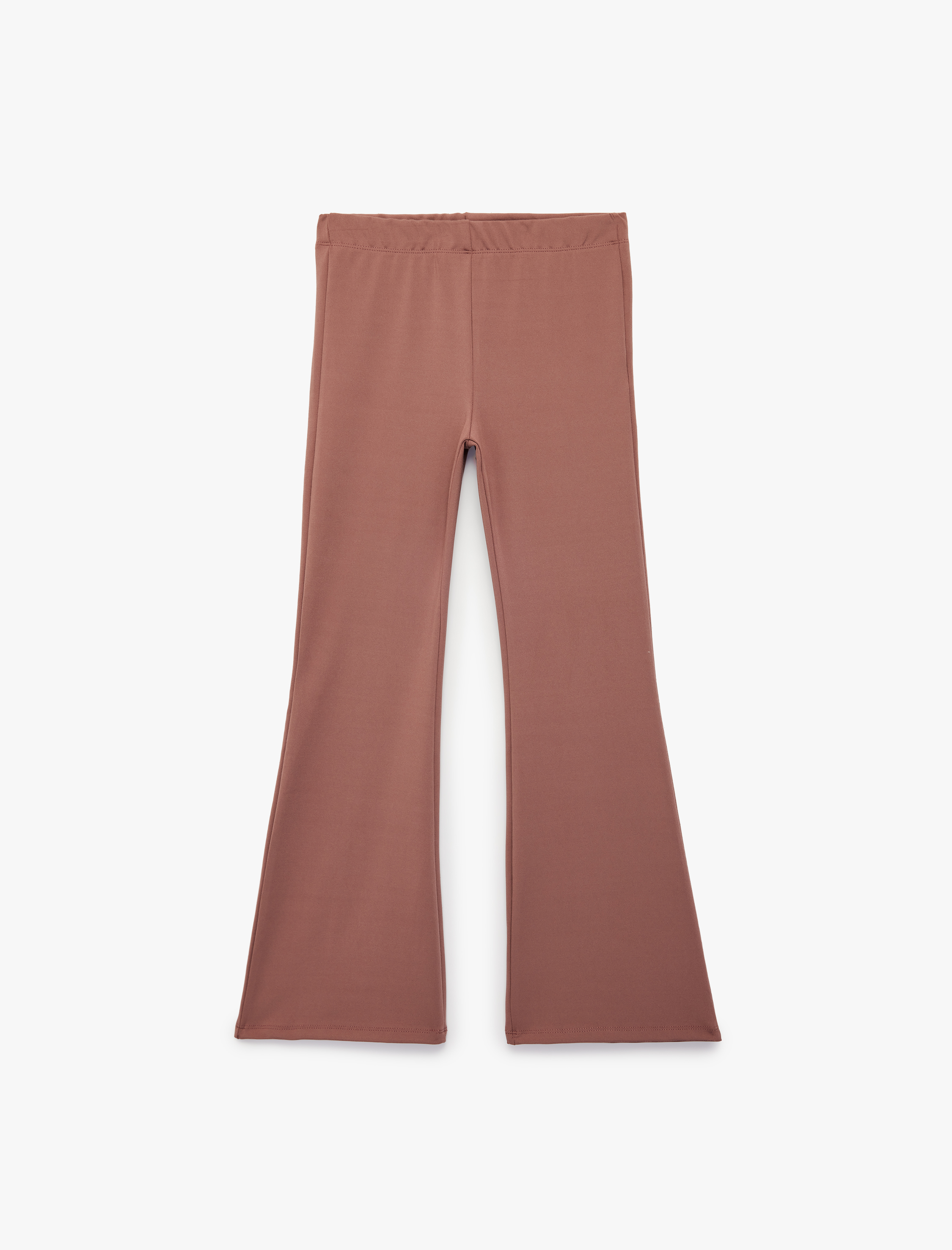  Kız Çocuk Beli Lastikli Slim Fit İspanyol Paça Tayt