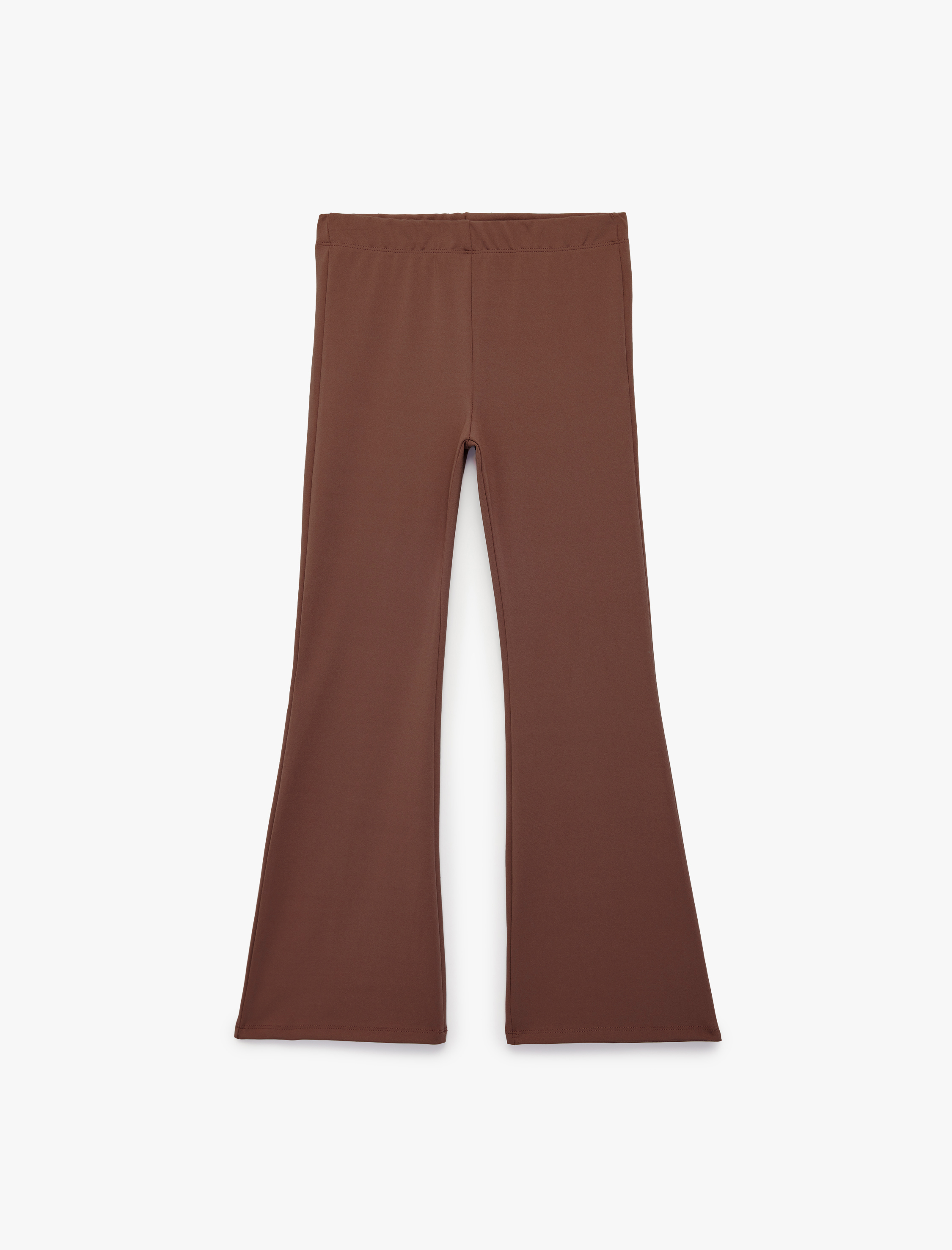  Kız Çocuk Beli Lastikli Slim Fit İspanyol Paça Tayt