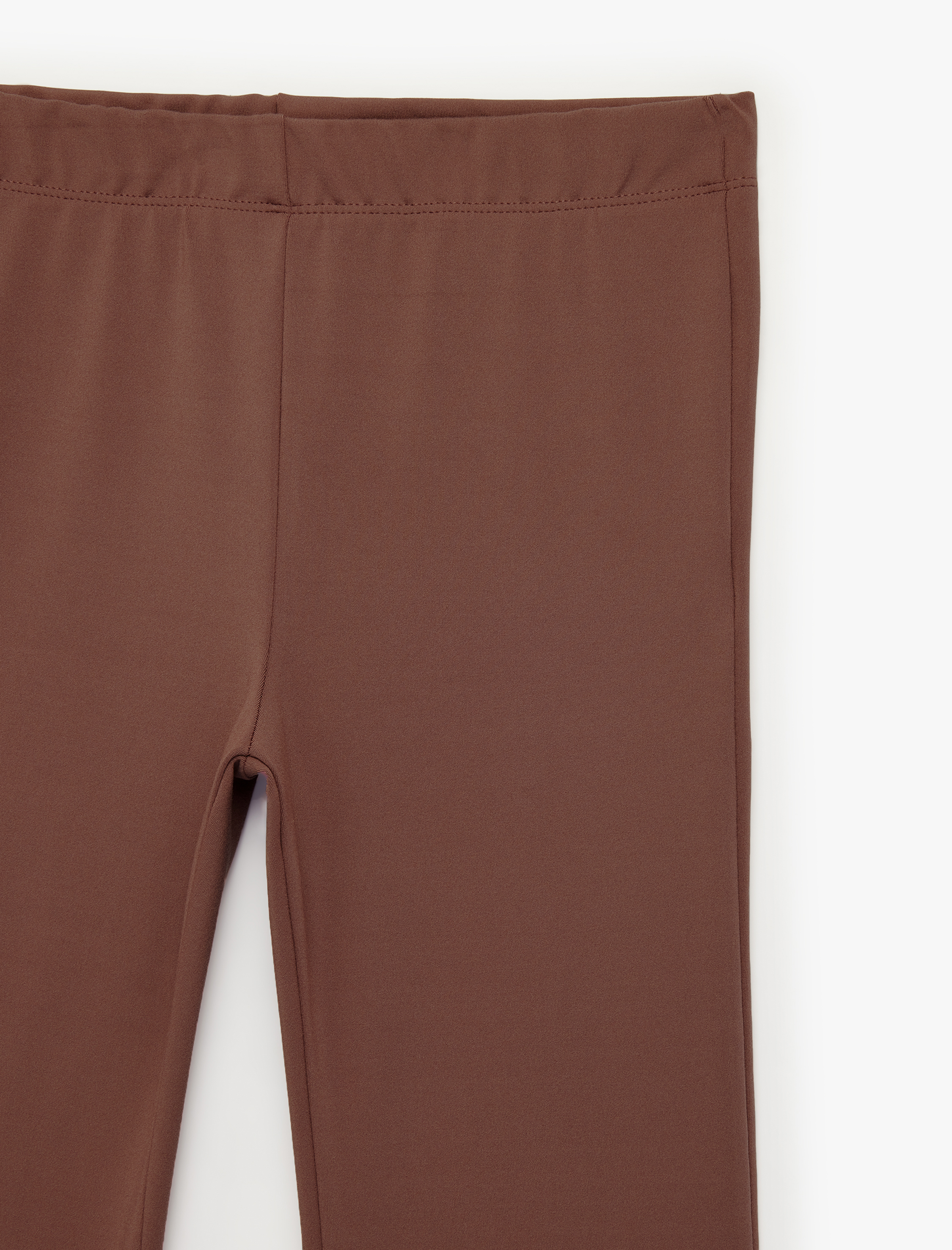 Kız Çocuk Beli Lastikli Slim Fit İspanyol Paça Tayt