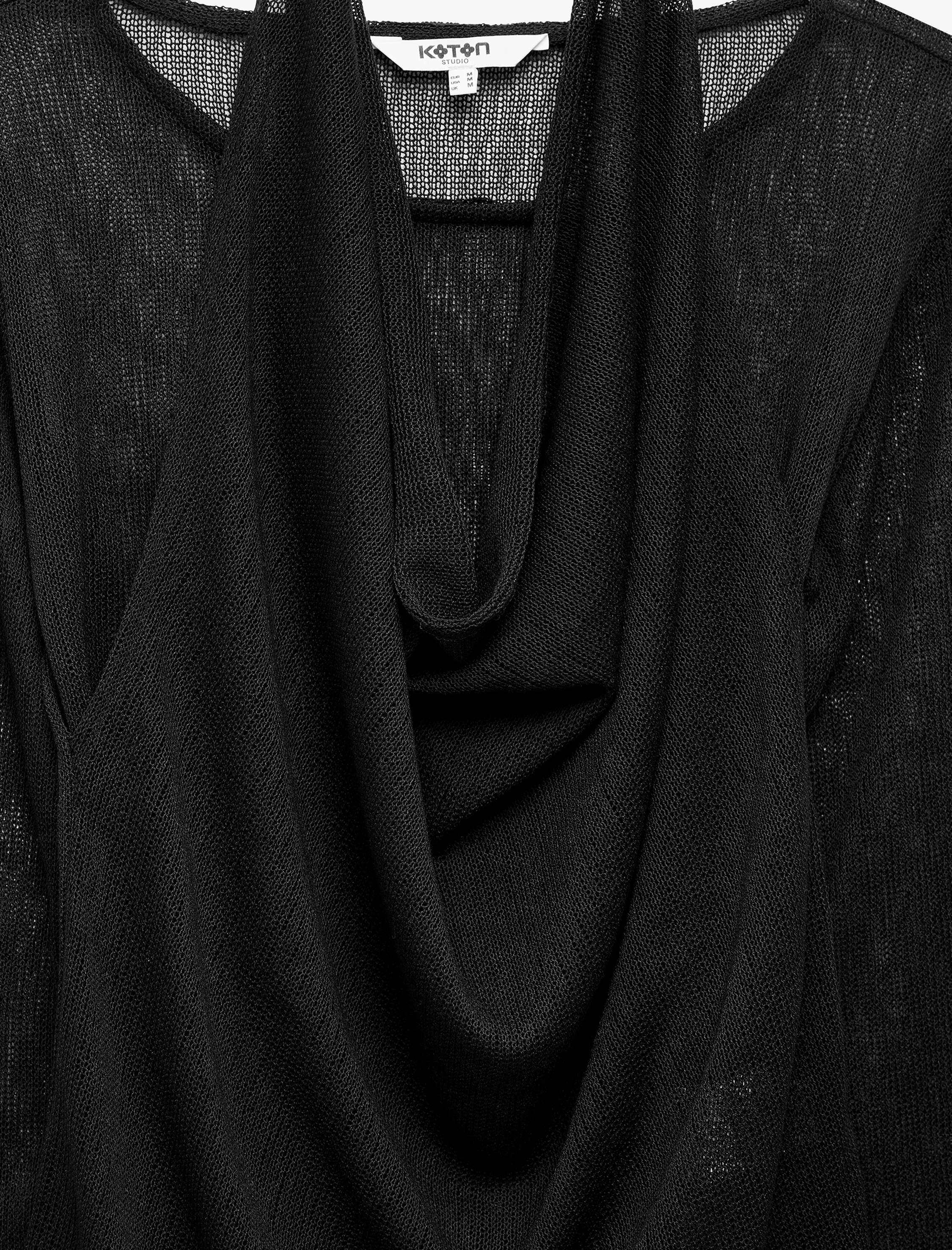   Slim Fit Drapeli Katmanlı Degaje Yaka Uzun Kollu Bluz