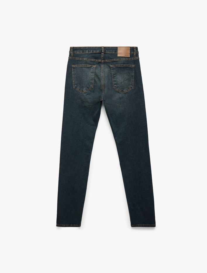  Cepli Normal Bel Slim Fit Jean Pantolon - Brad Jean