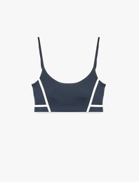 Slim Fit Kolsuz İp Askılı Biyeli Sporcu Sütyeni