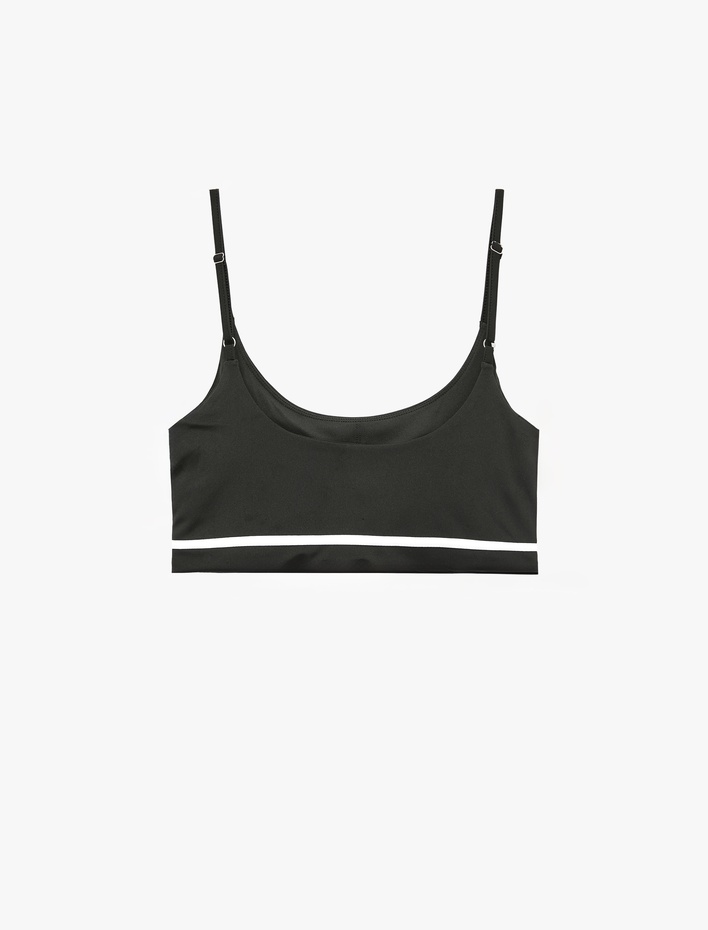  Slim Fit İp Askılı Uzun Kollu Biyeli Sporcu Sütyeni