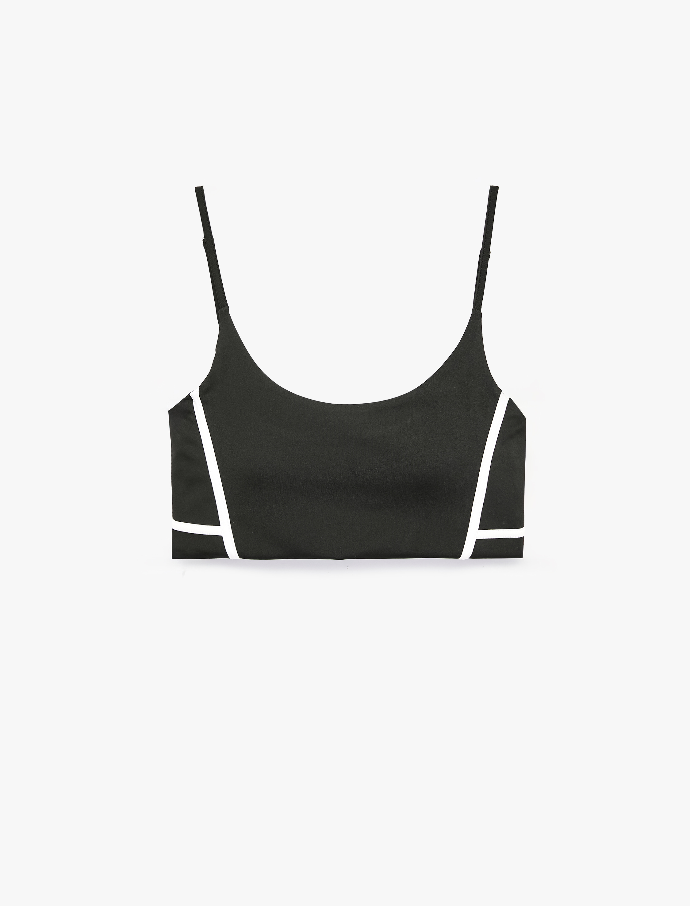   Slim Fit İp Askılı Uzun Kollu Biyeli Sporcu Sütyeni