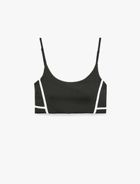 Slim Fit İp Askılı Uzun Kollu Biyeli Sporcu Sütyeni
