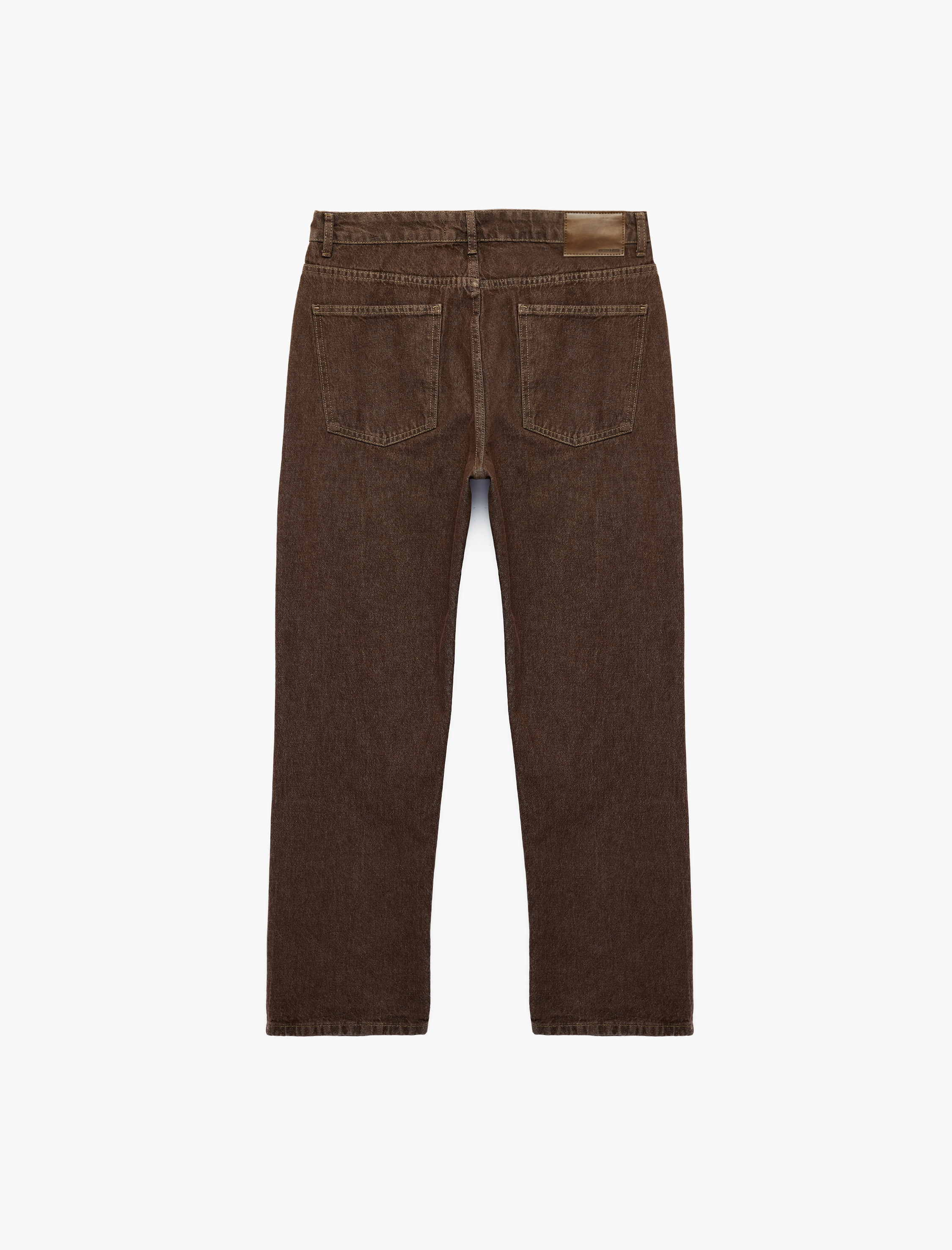   Normal Bel Cepli Pamuklu Vintage Straight Fit Jean Pantolon