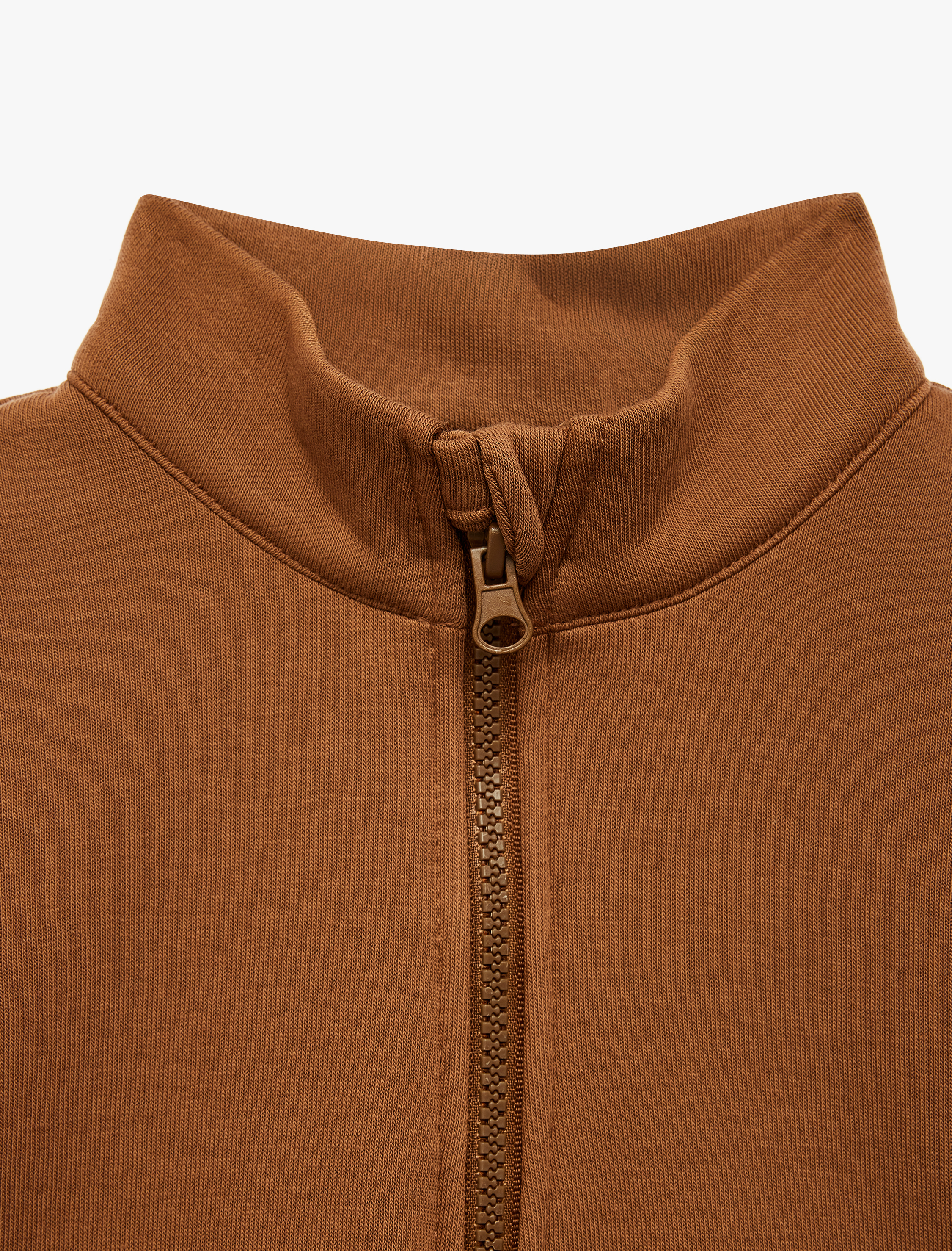  Erkek Bebek Şardonlu Dik Yaka Yarım Fermuarlı Uzun Kollu Oversize Sweatshirt