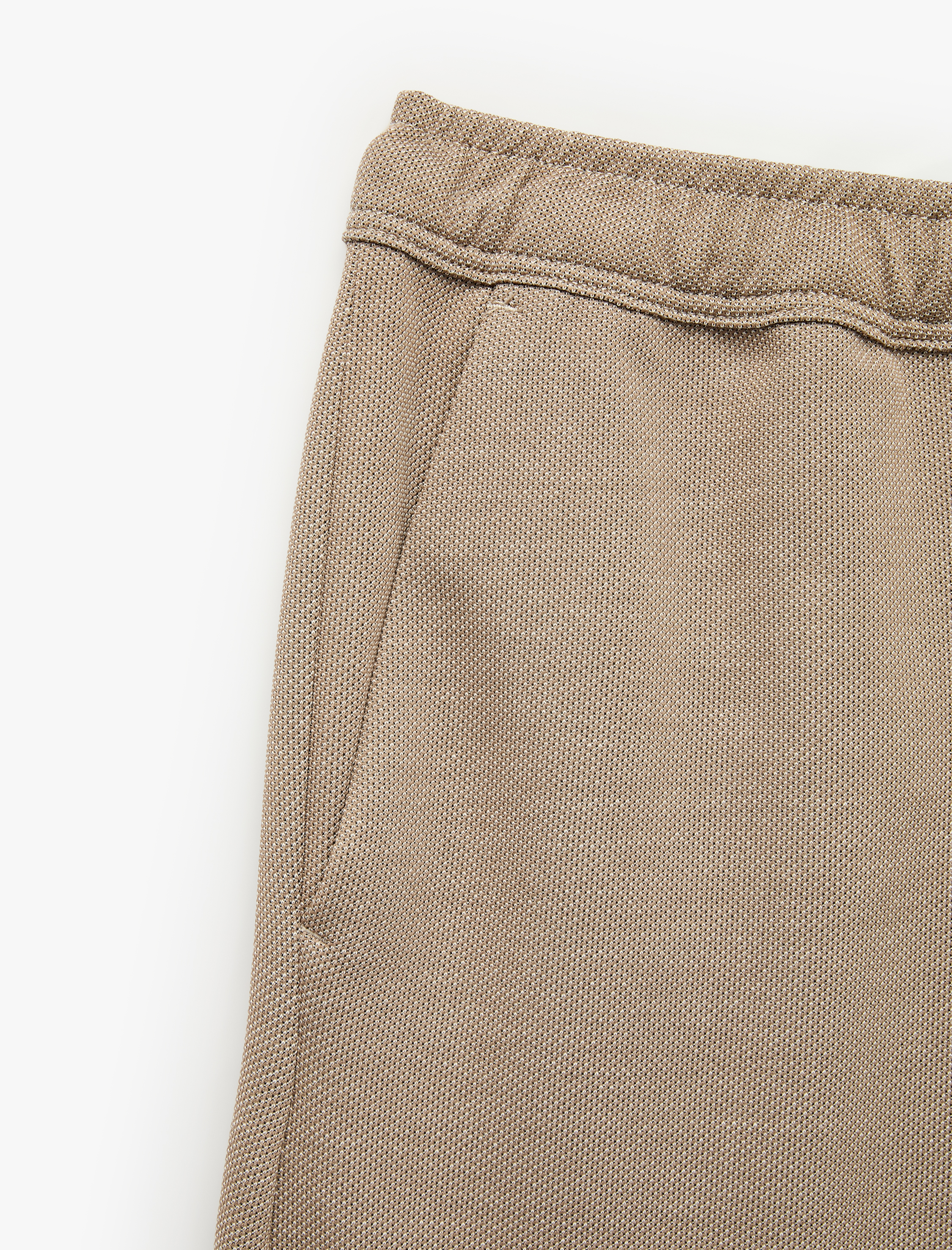   Pike Kumaş Cepli Viskon Karışımlı Beli Lastikli Bağcıklı Pantolon