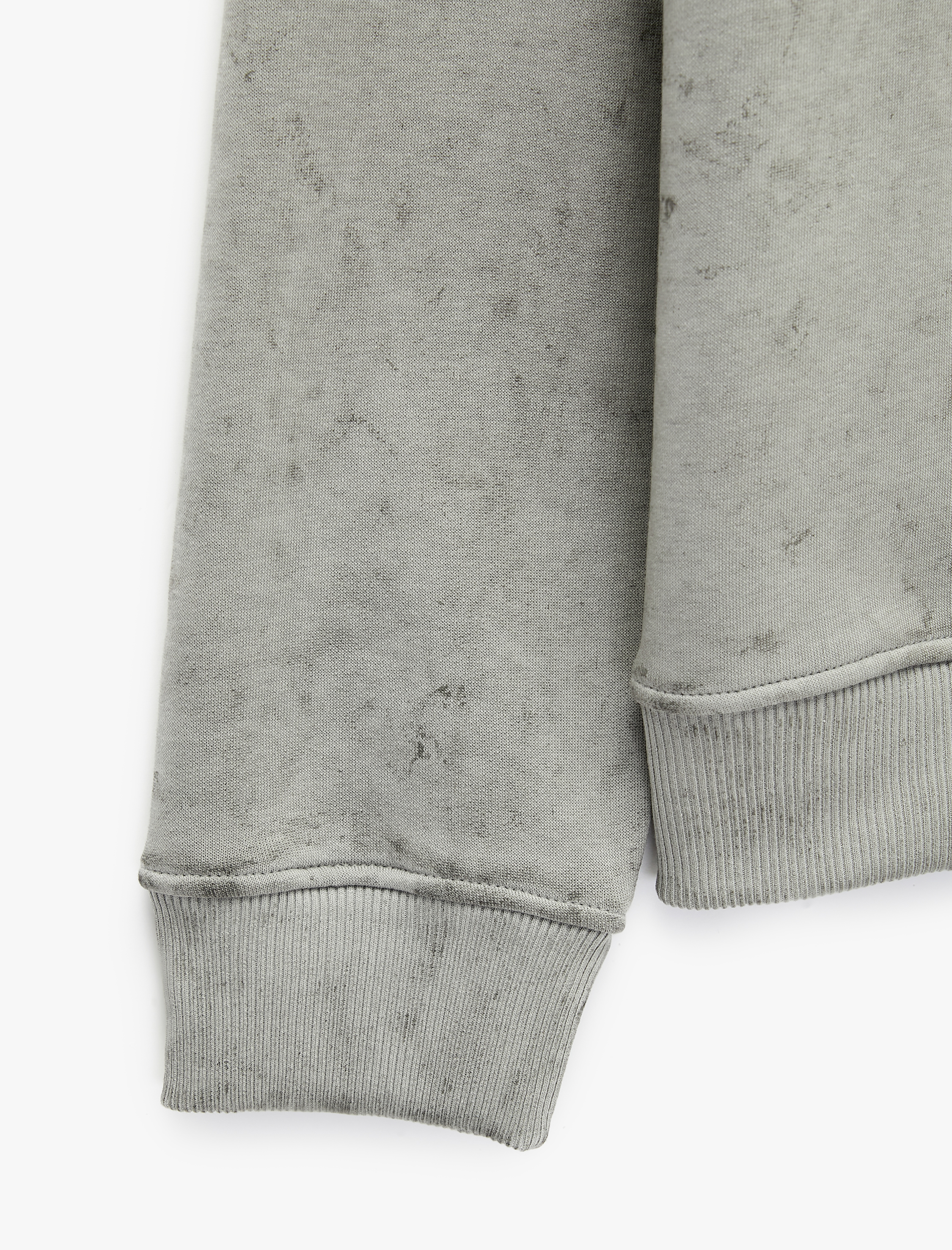   Üç İplik Şardonlu Rahat Kalıp Yıkamalı Bisiklet Yaka Baskılı Sweatshirt