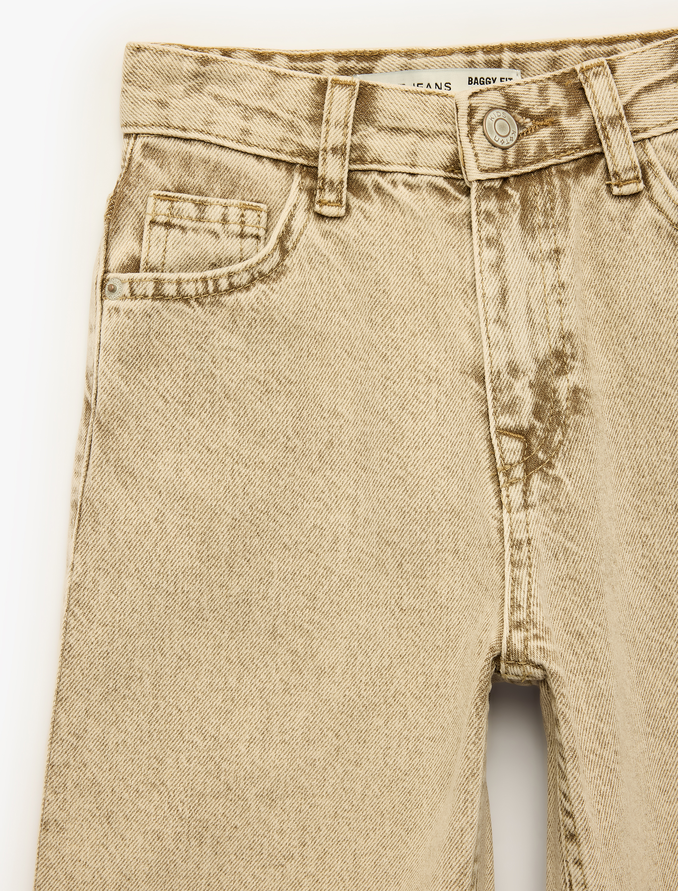  Erkek Çocuk Cepli Pamuklu Baggy Denim Pantolon
