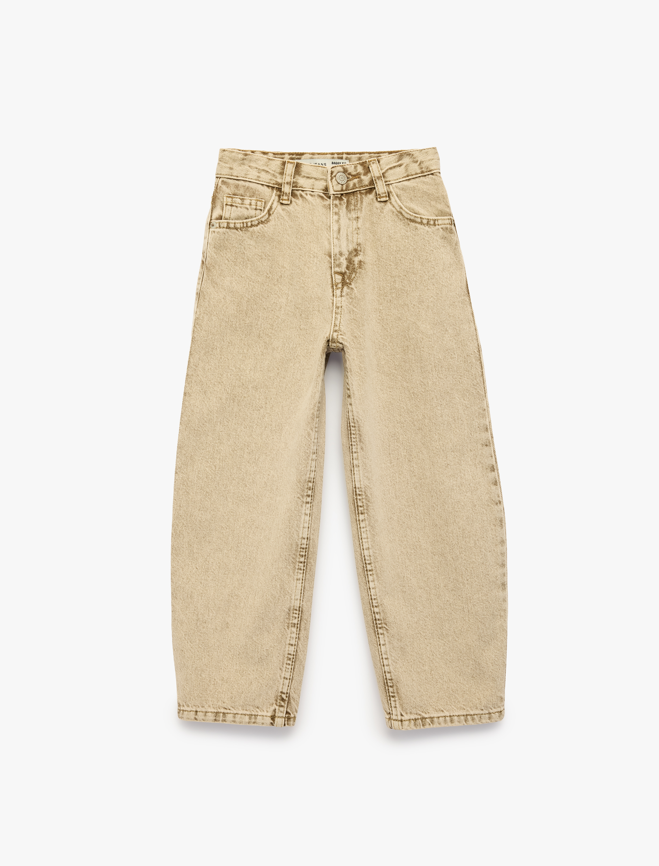  Erkek Çocuk Cepli Pamuklu Baggy Denim Pantolon
