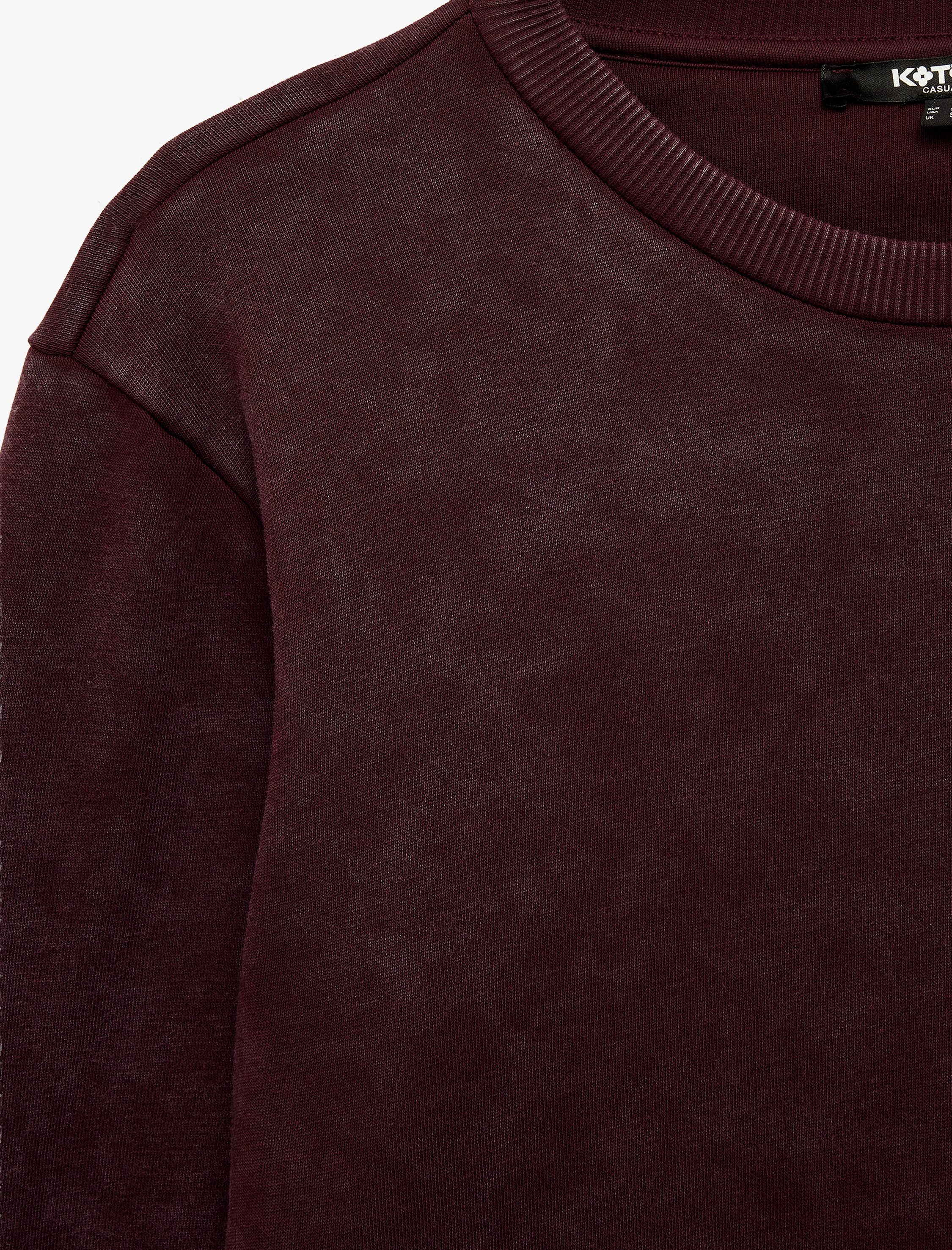   Uzun Kollu Üç İplik Şardonlu Yıkamalı Bisiklet Yaka Sweatshirt