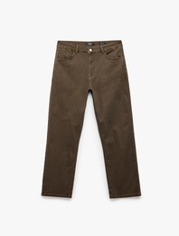 Normal Bel Cepli Pamuklu Tapered Pantolon