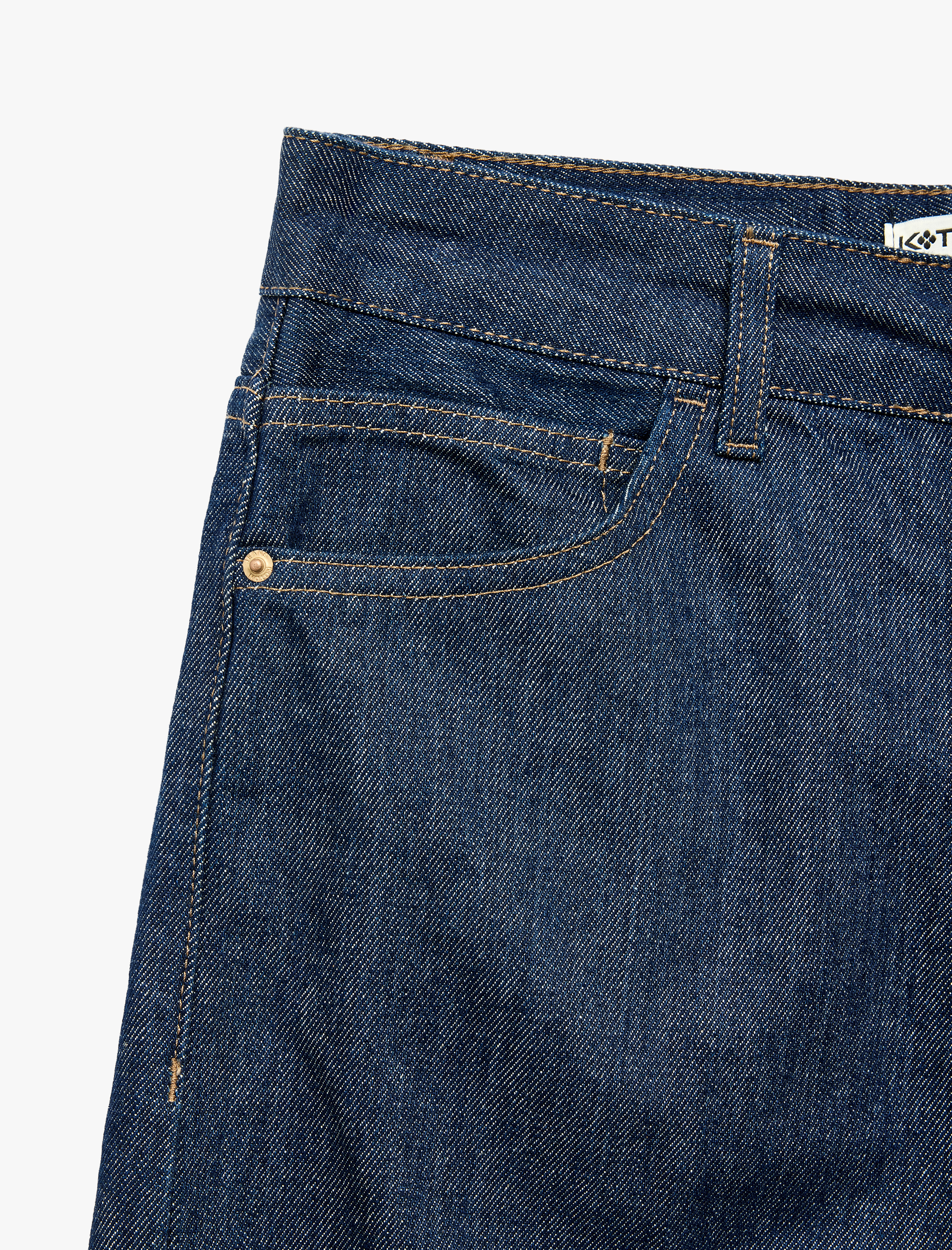   Normal Bel Rahat Kalıp Pamuklu Kısa Geniş Paça Denim Pantolon - Culotte Jeans