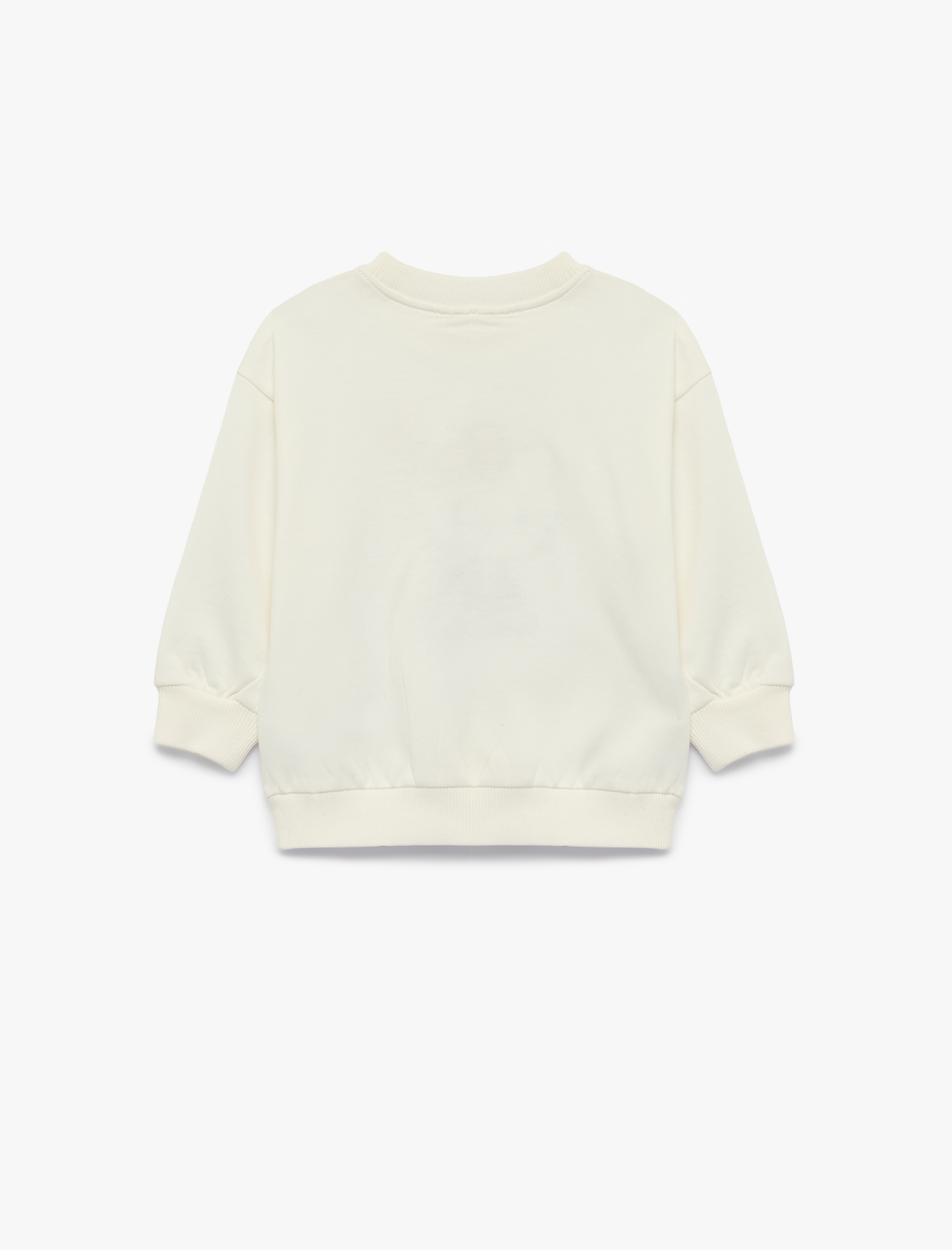  Kız Bebek Hello Kitty Baskılı Pamuklu Şardonlu Bisiklet Yaka Uzun Kollu Lisanslı Sweatshirt