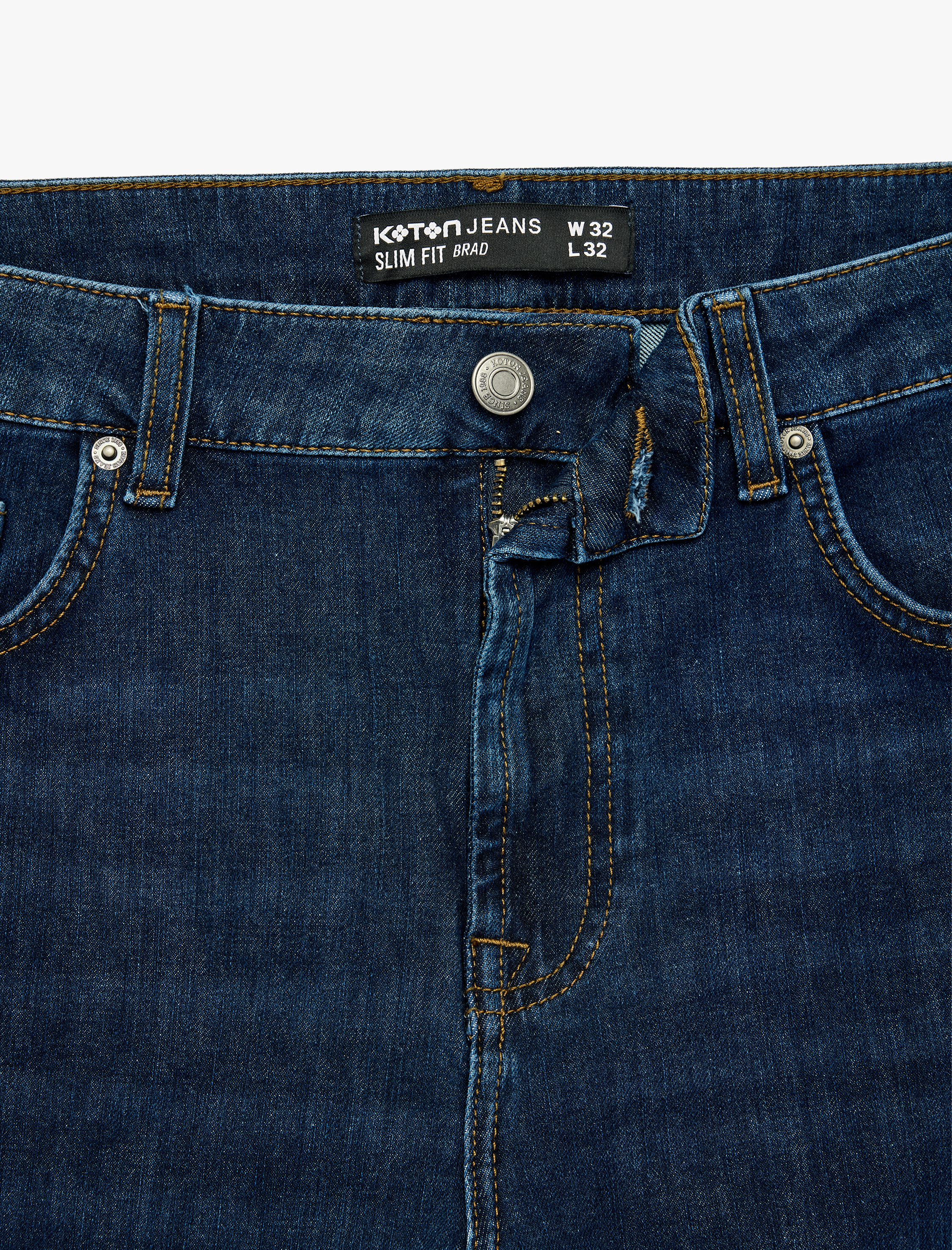   Pamuklu 5 Cepli Normal Bel Slim Fit Jean Pantolon - Brad Jean