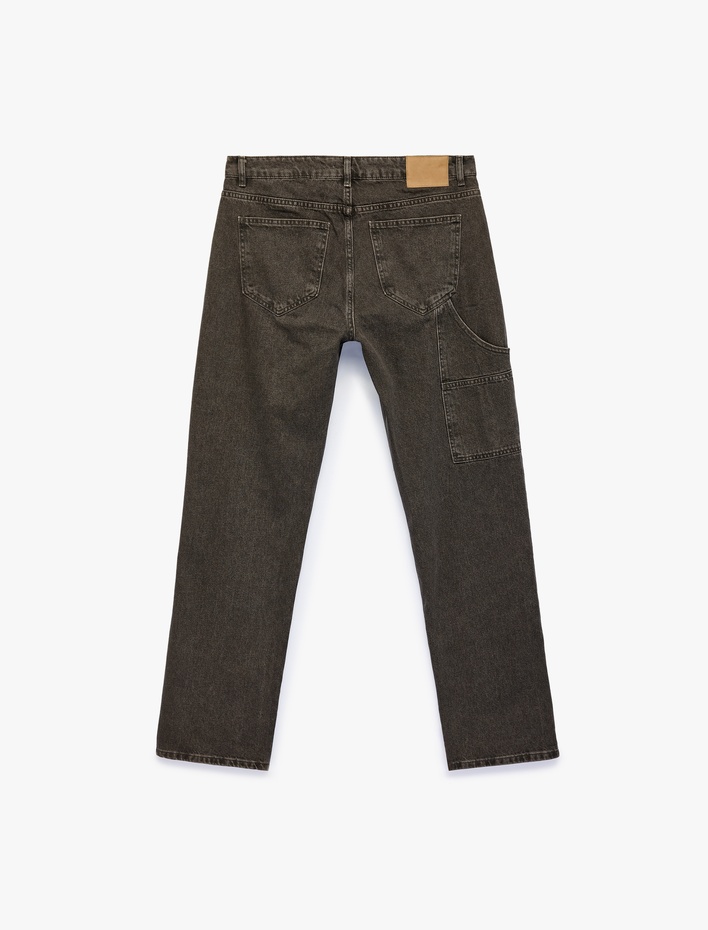  Pamuklu Normal Bel Vintage Straight Fit Jean Pantolon