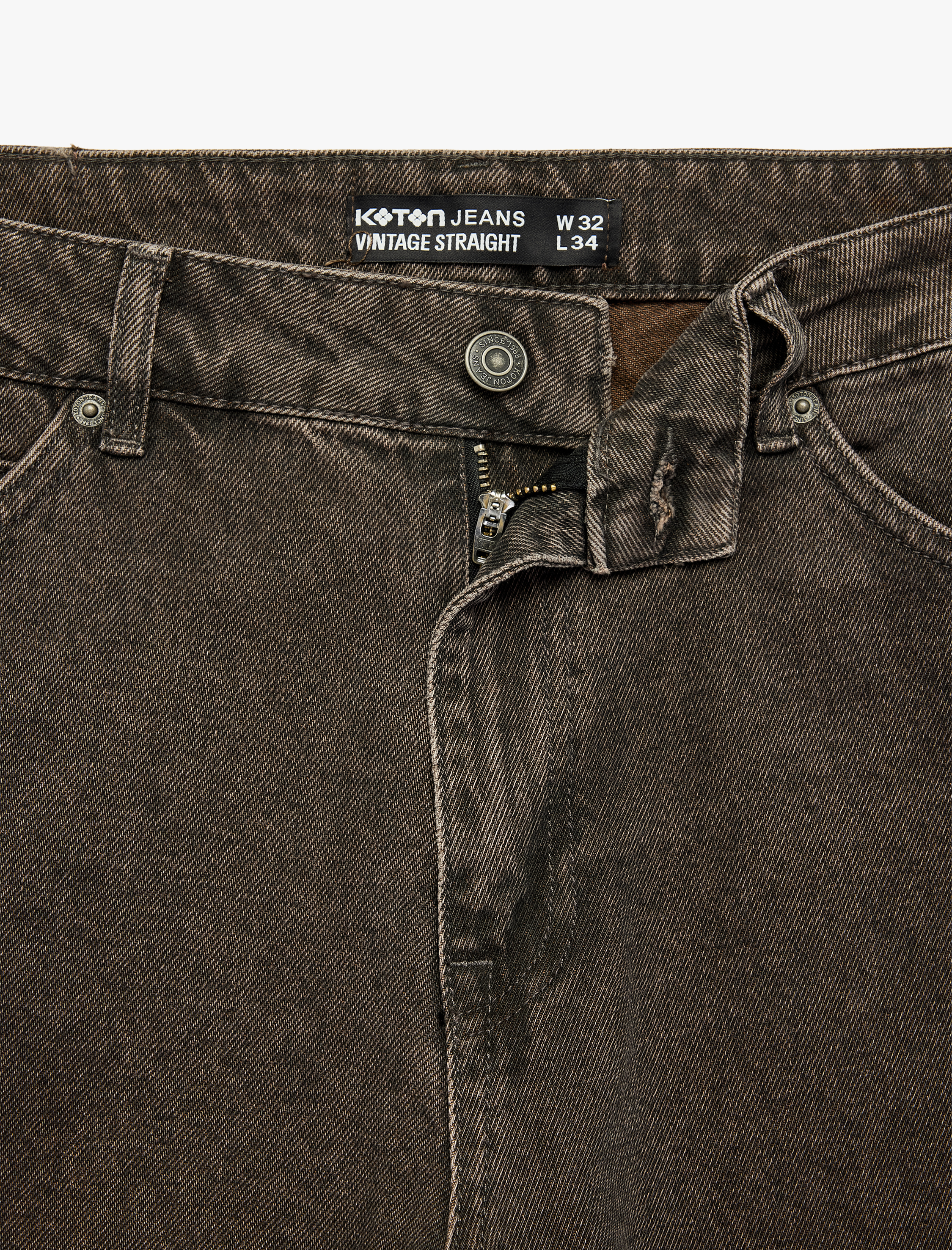  Pamuklu Normal Bel Vintage Straight Fit Jean Pantolon
