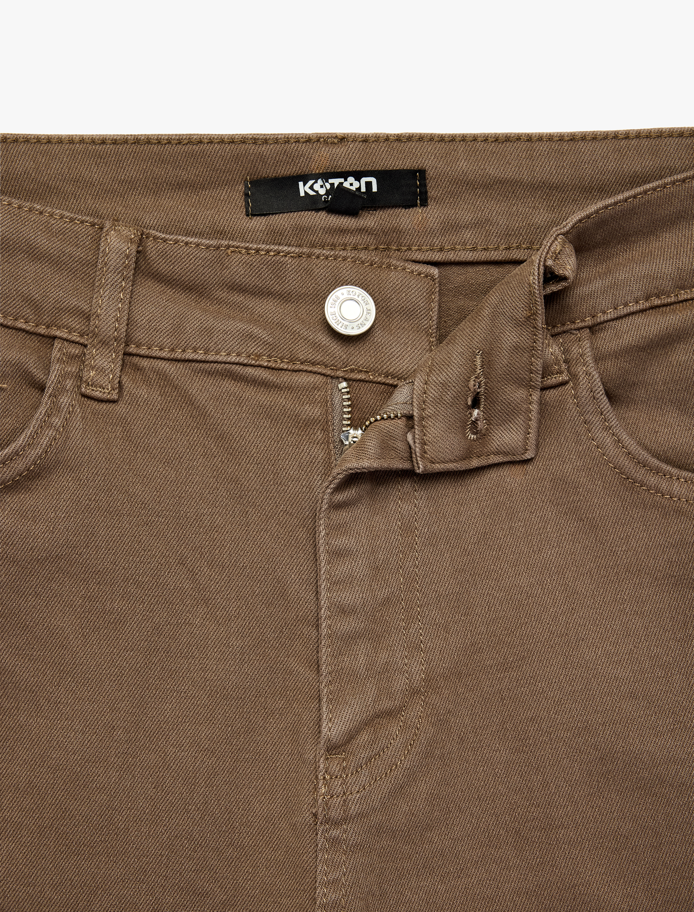   Pamuklu Cepli Düğmeli Slim Fit Pantolon