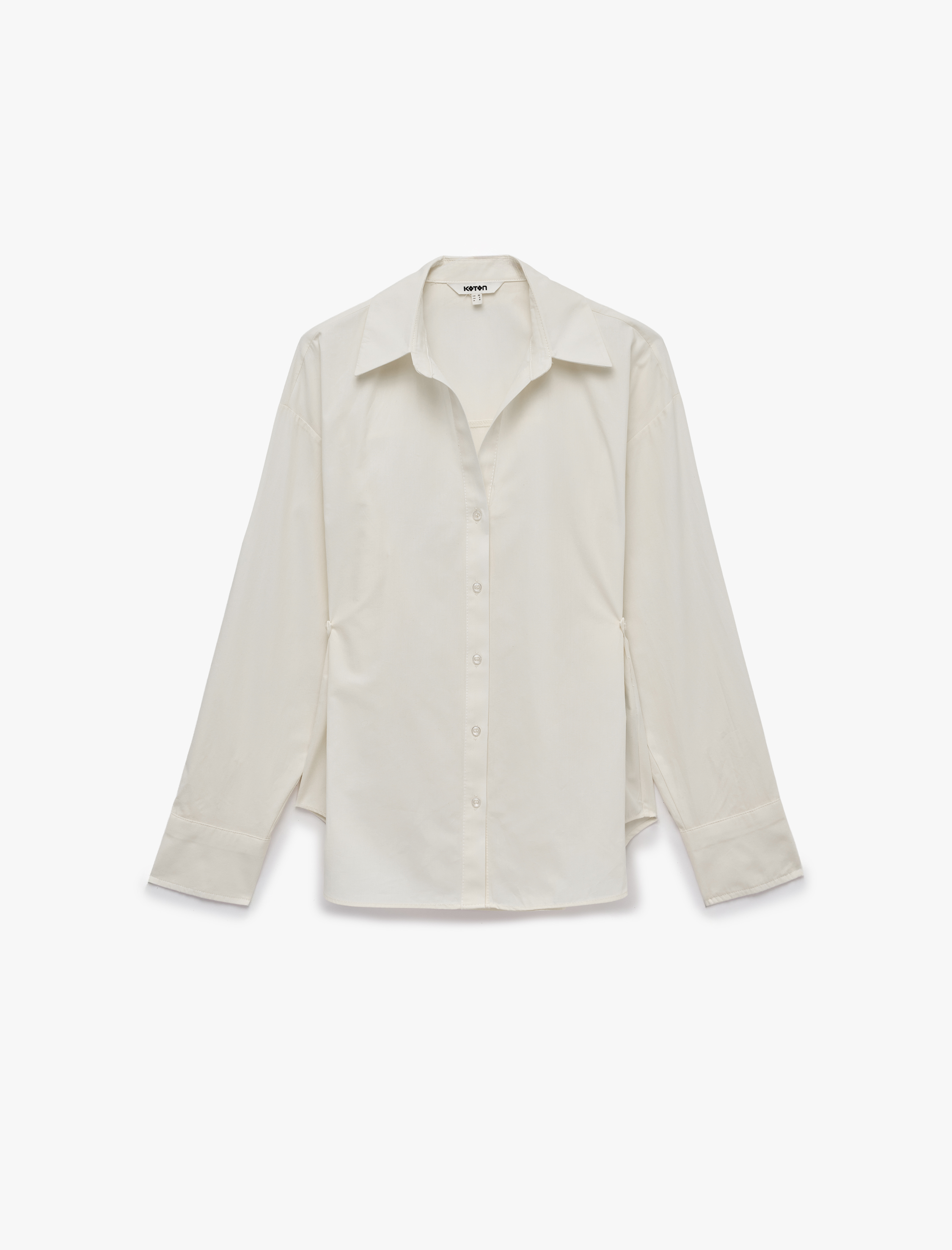   Pamuklu Klasik Yaka Uzun Kollu Oversize Poplin Gömlek