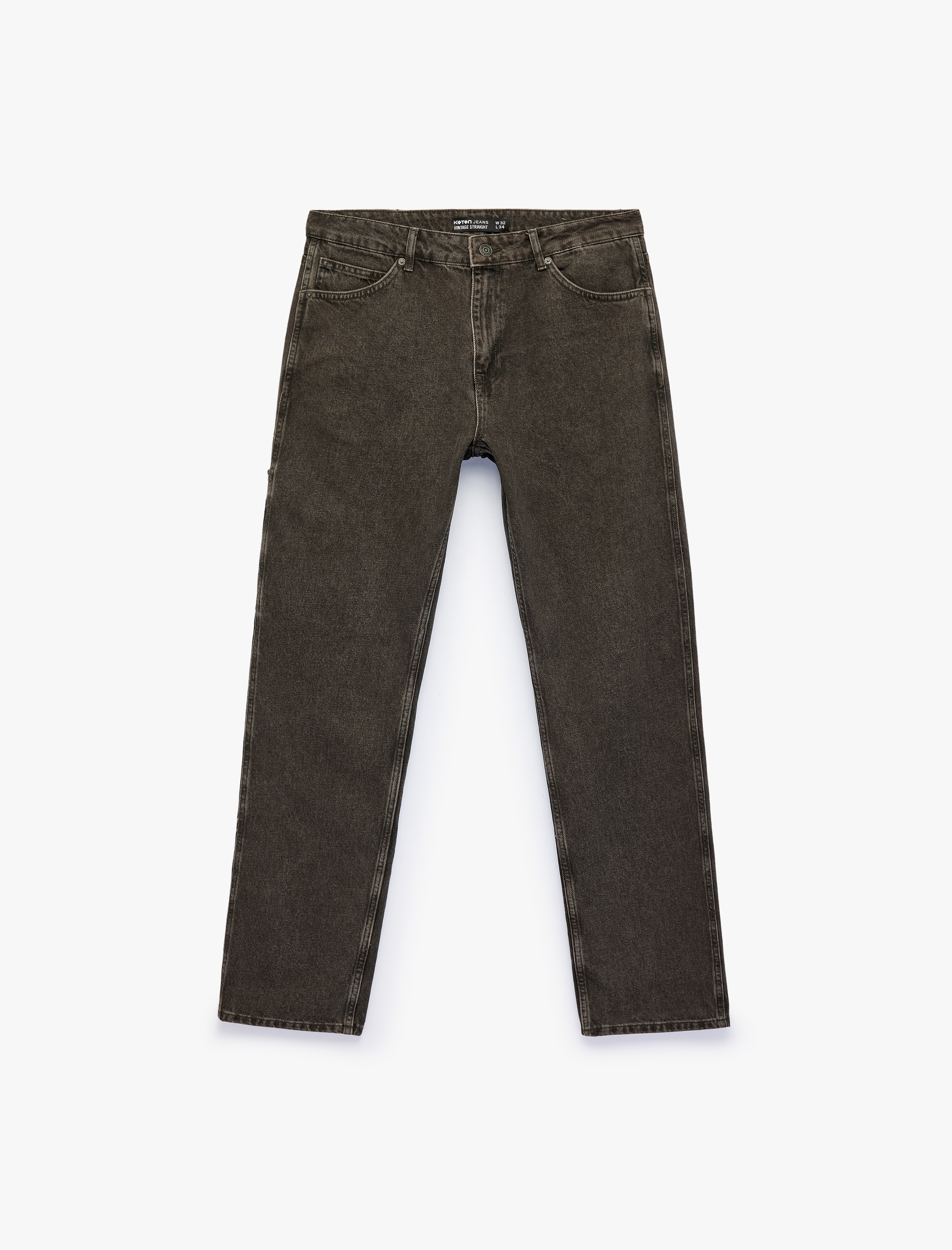   Pamuklu Normal Bel Vintage Straight Fit Jean Pantolon