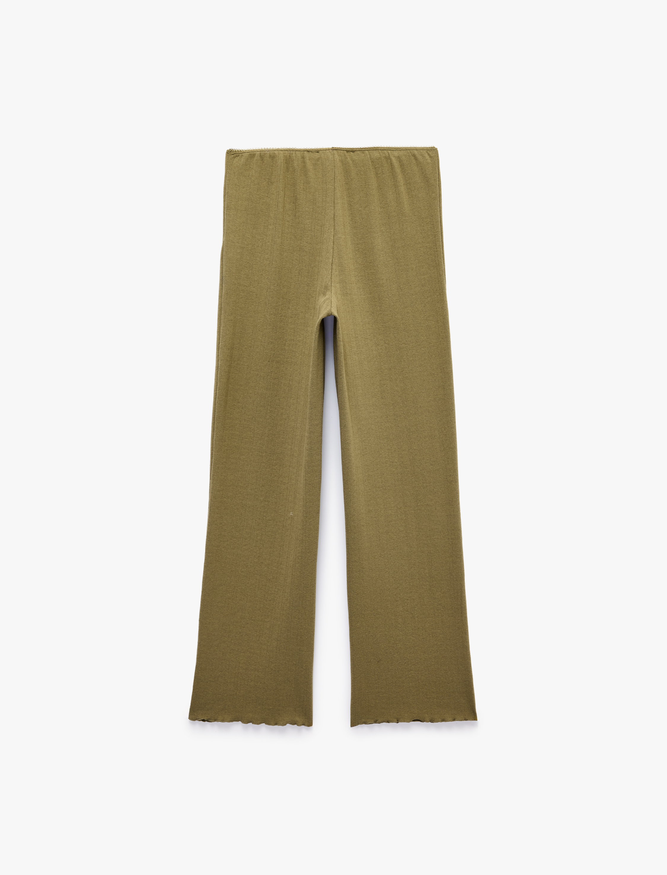   Beli Lastikli Viskon Karışımlı Rahat Kesim Pijama Altı