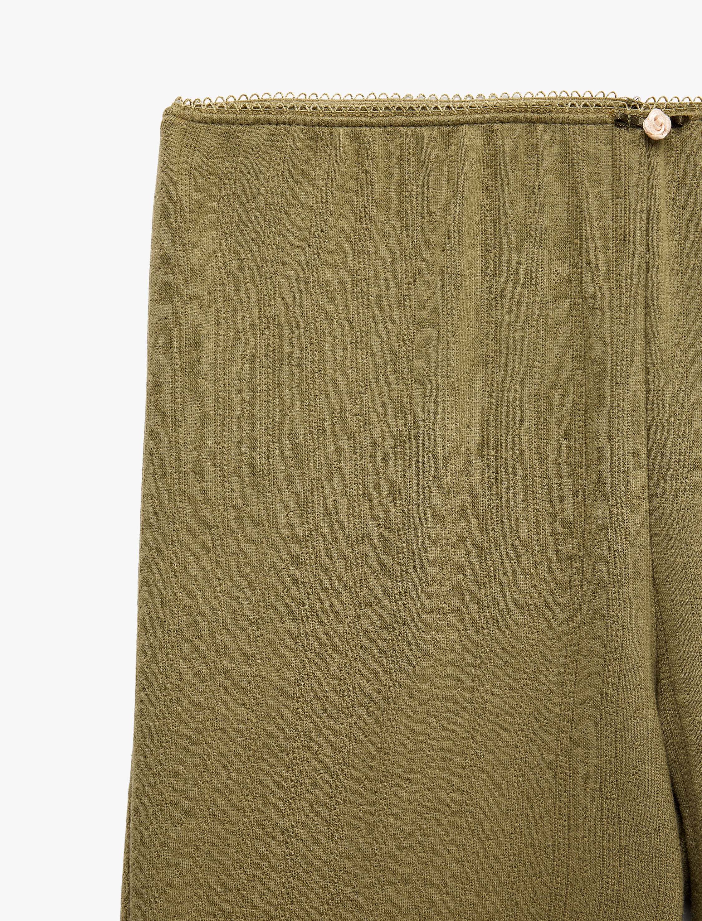   Beli Lastikli Viskon Karışımlı Rahat Kesim Pijama Altı