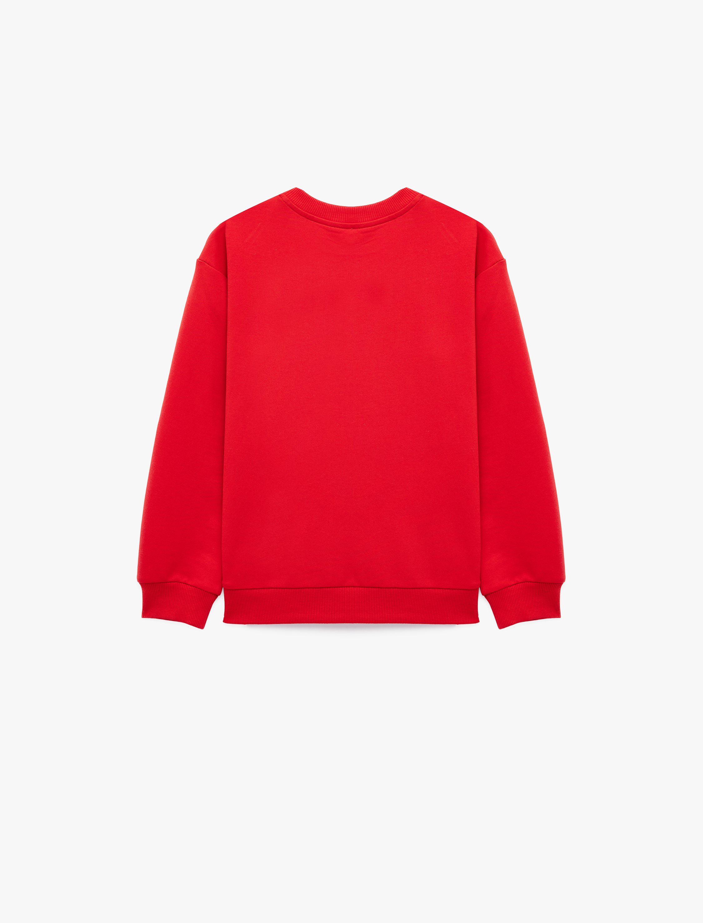  Kız Çocuk Atatürk Baskılı Uzun Kollu Bisiklet Yaka Pamuklu Sweatshirt