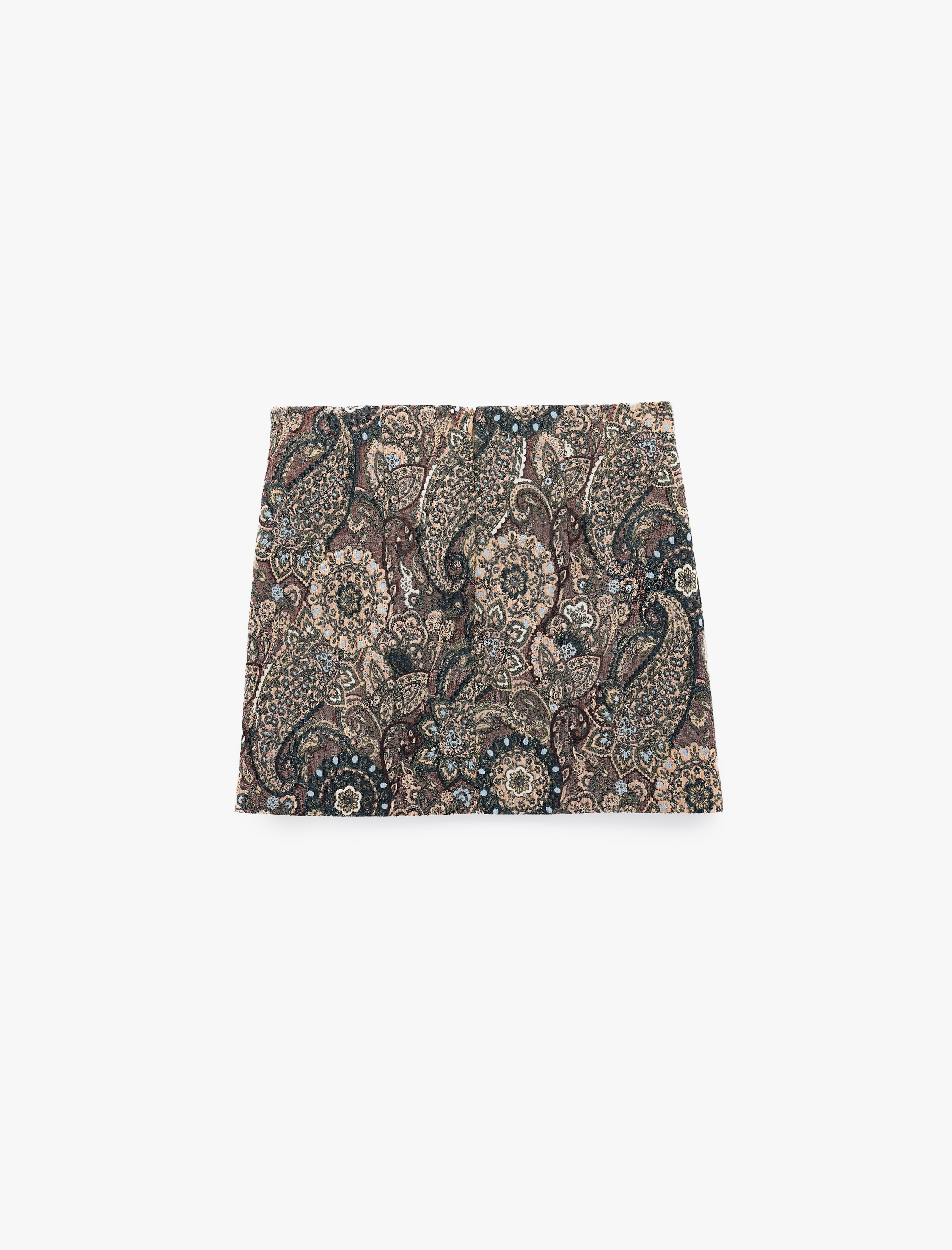   A Kesim Slim Fit Çiçekli Şal Desenli Mini Etek