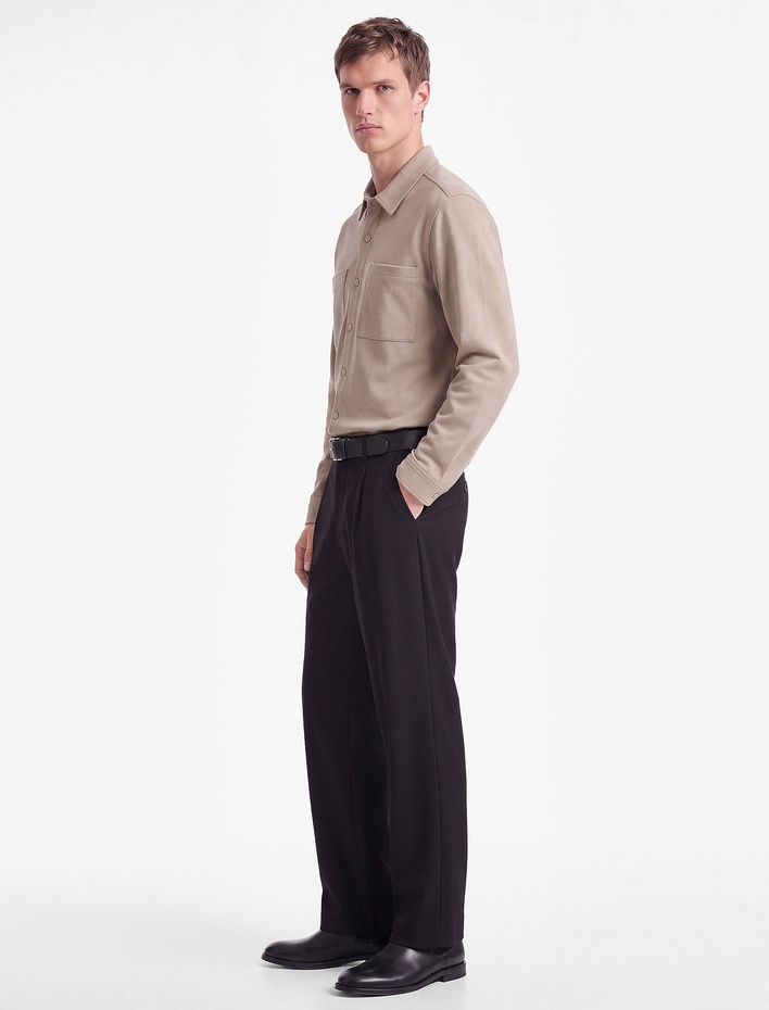  Regular Fit Cepli Çıtçıt Düğmeli Klasik Yaka Cepli Uzun Kollu Gömlek