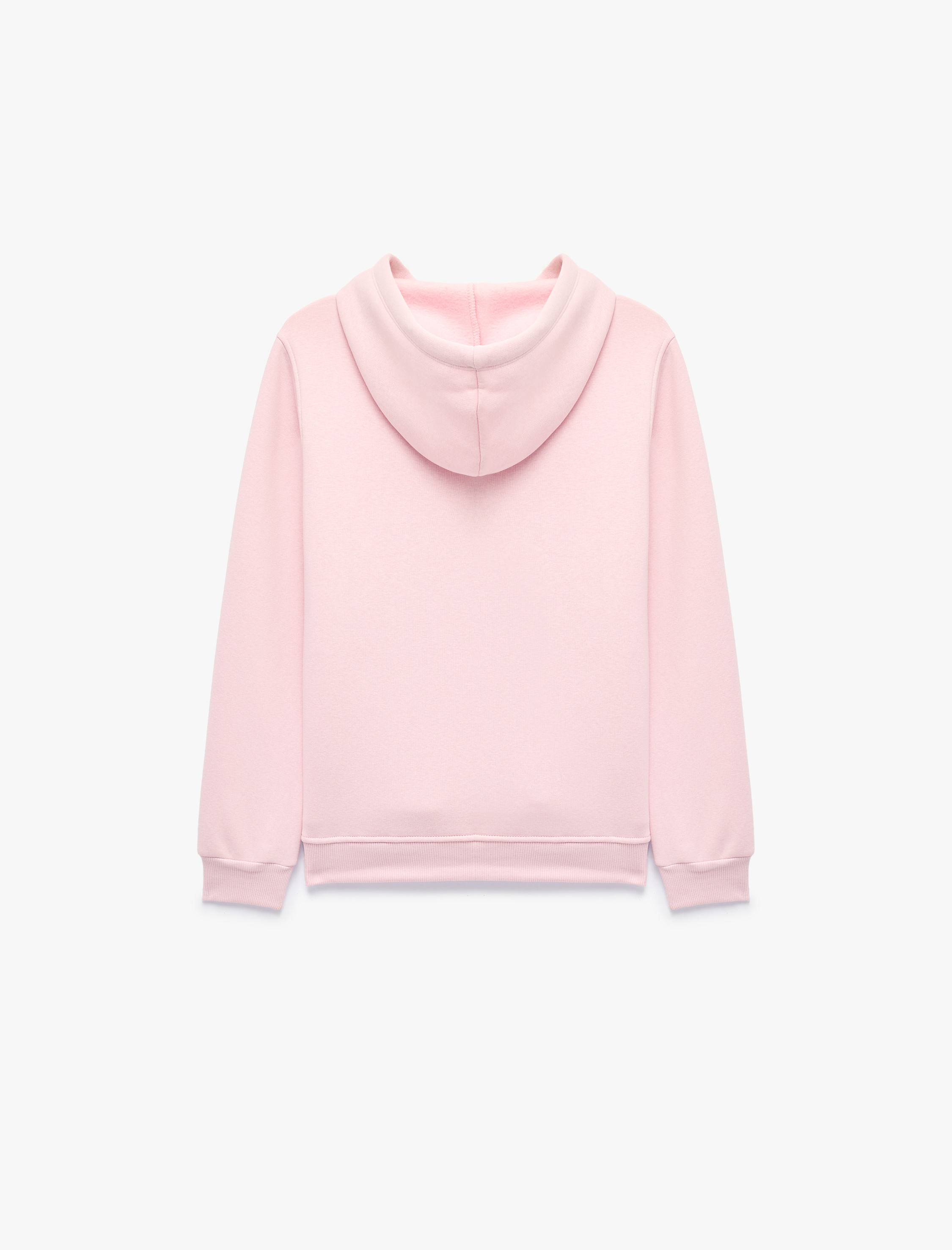   Şardonlu Kanguru Cepli Kapüşonlu Kedi Baskılı Sweatshirt
