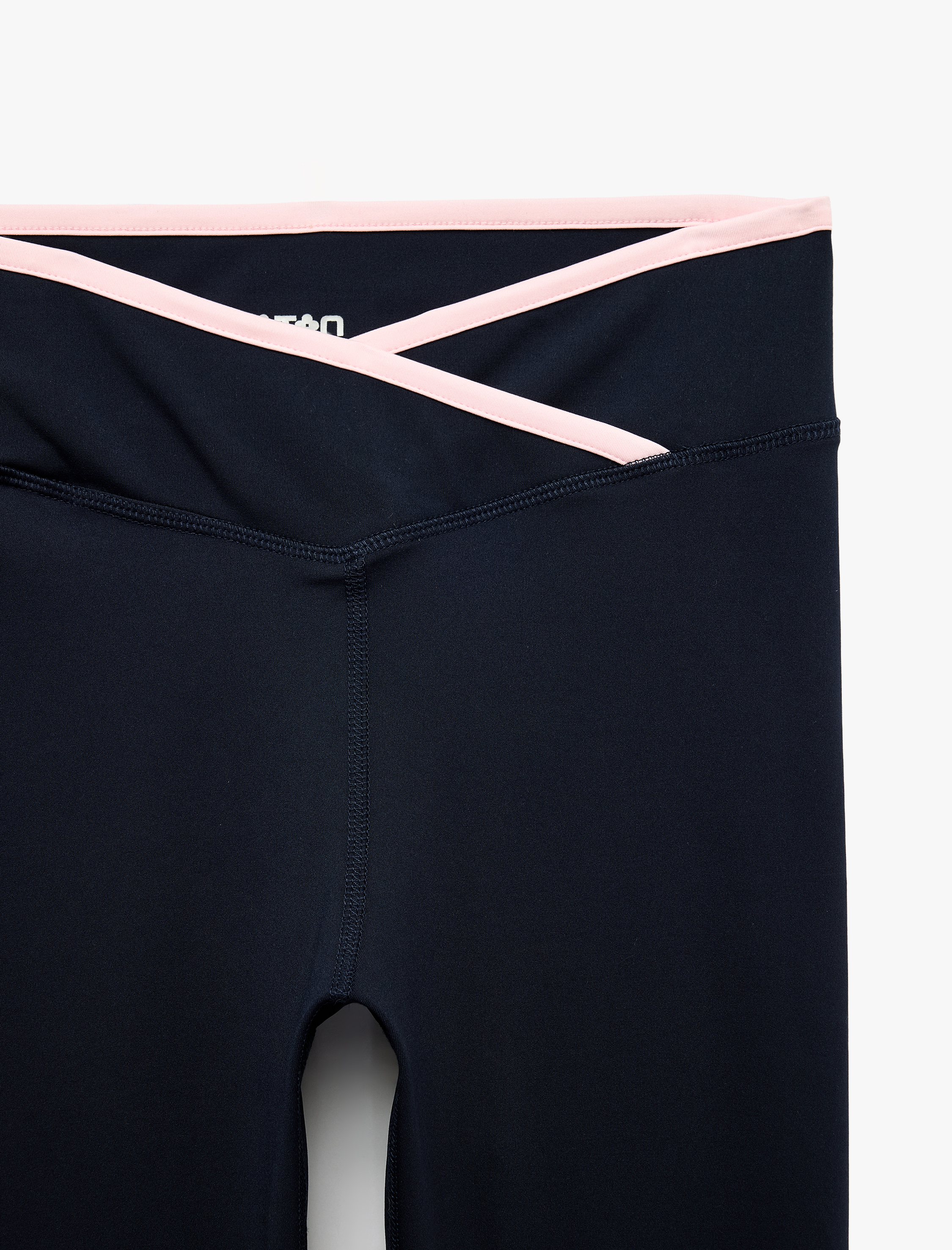   Yüksek Bel Kemer Detaylı Biyeli Slim Fit Spor Tayt