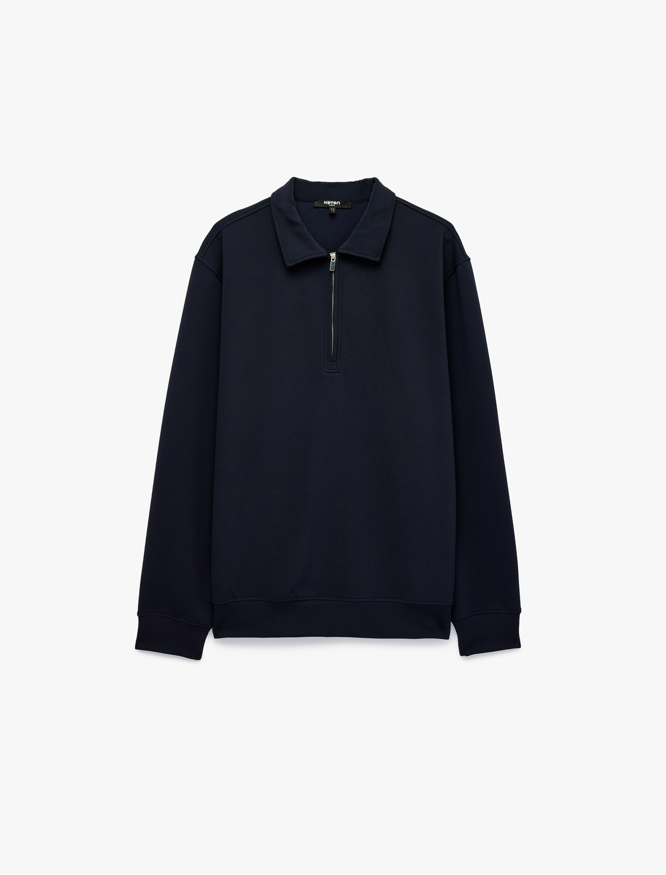   Regular Fit Uzun Kollu Yarım Fermuarlı Sweatshirt