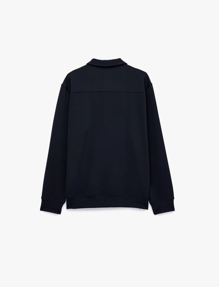  Regular Fit Uzun Kollu Yarım Fermuarlı Sweatshirt