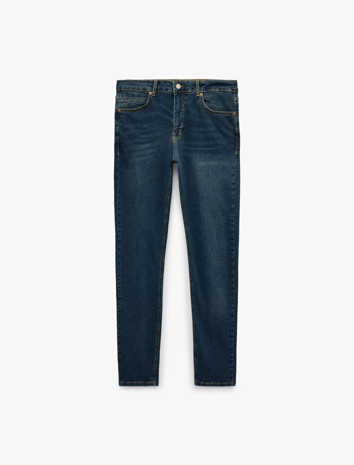  Normal Bel Cepli Pamuklu Skinny Fit Jean Pantolon - Michael Jean