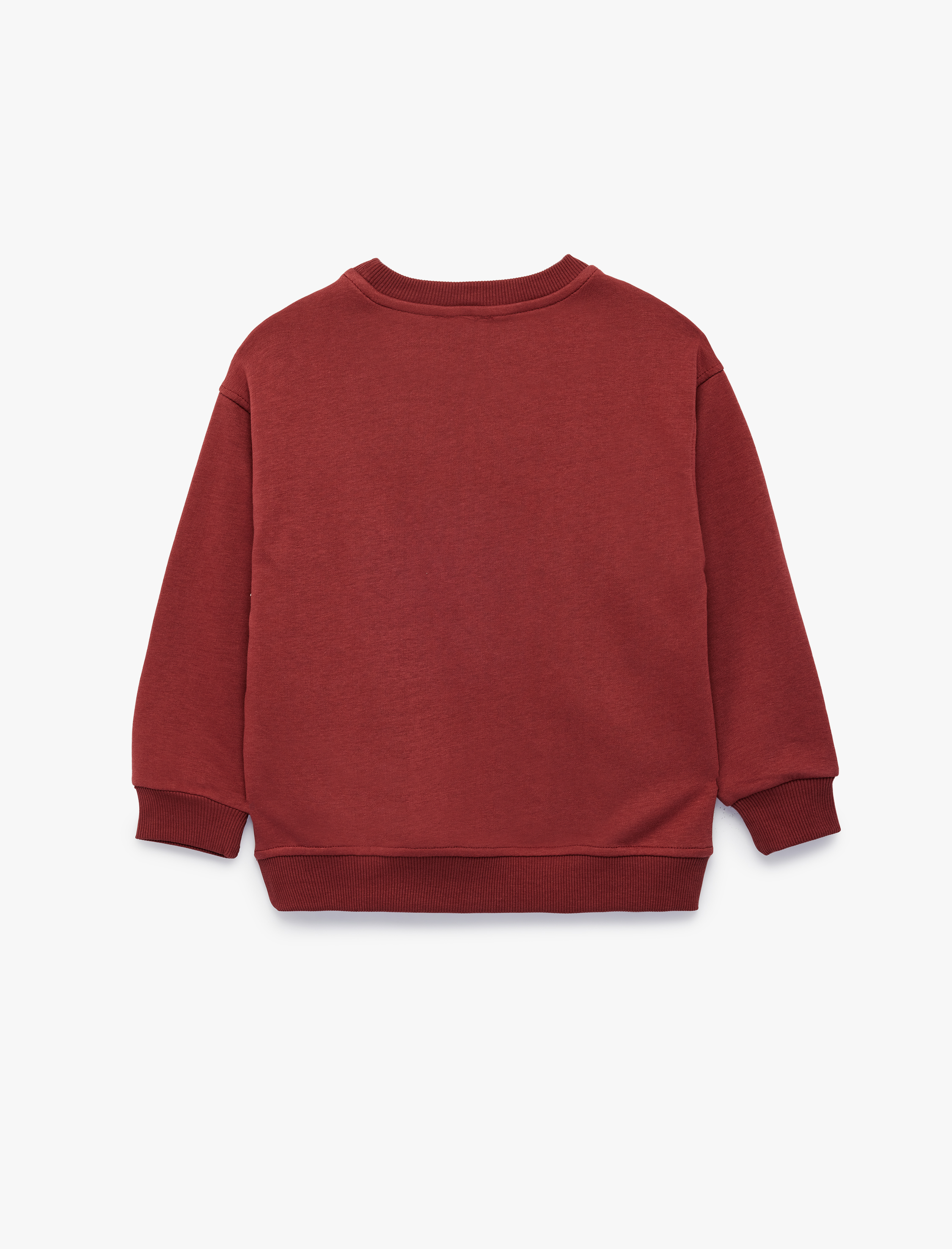  Erkek Çocuk Dinozor Baskılı Bisiklet Yaka Uzun Kollu Sweatshirt